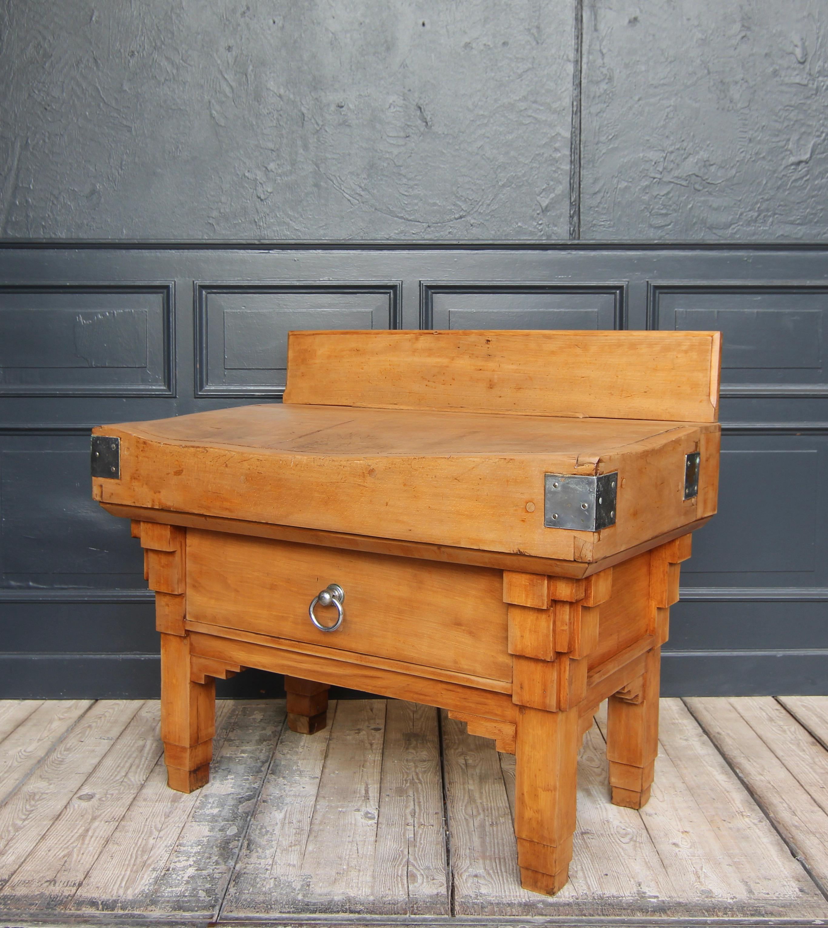 1930´s Art Deco Butcher Block Table For Sale 8