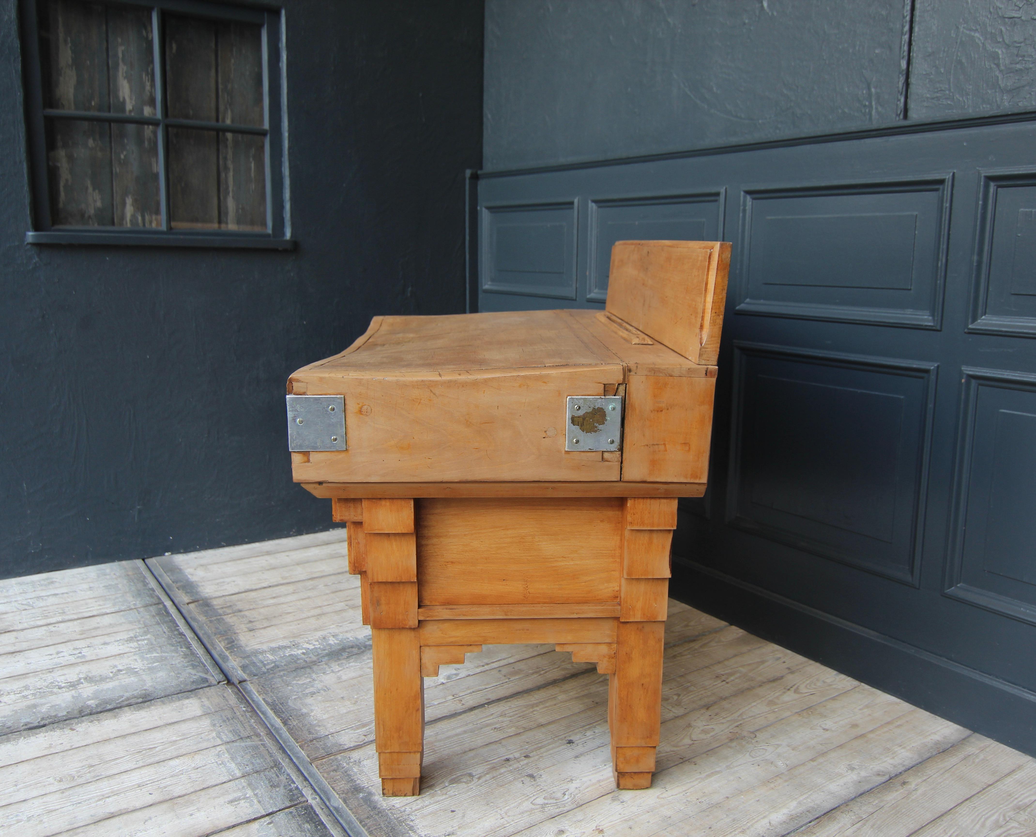 1930´s Art Deco Butcher Block Table For Sale 9