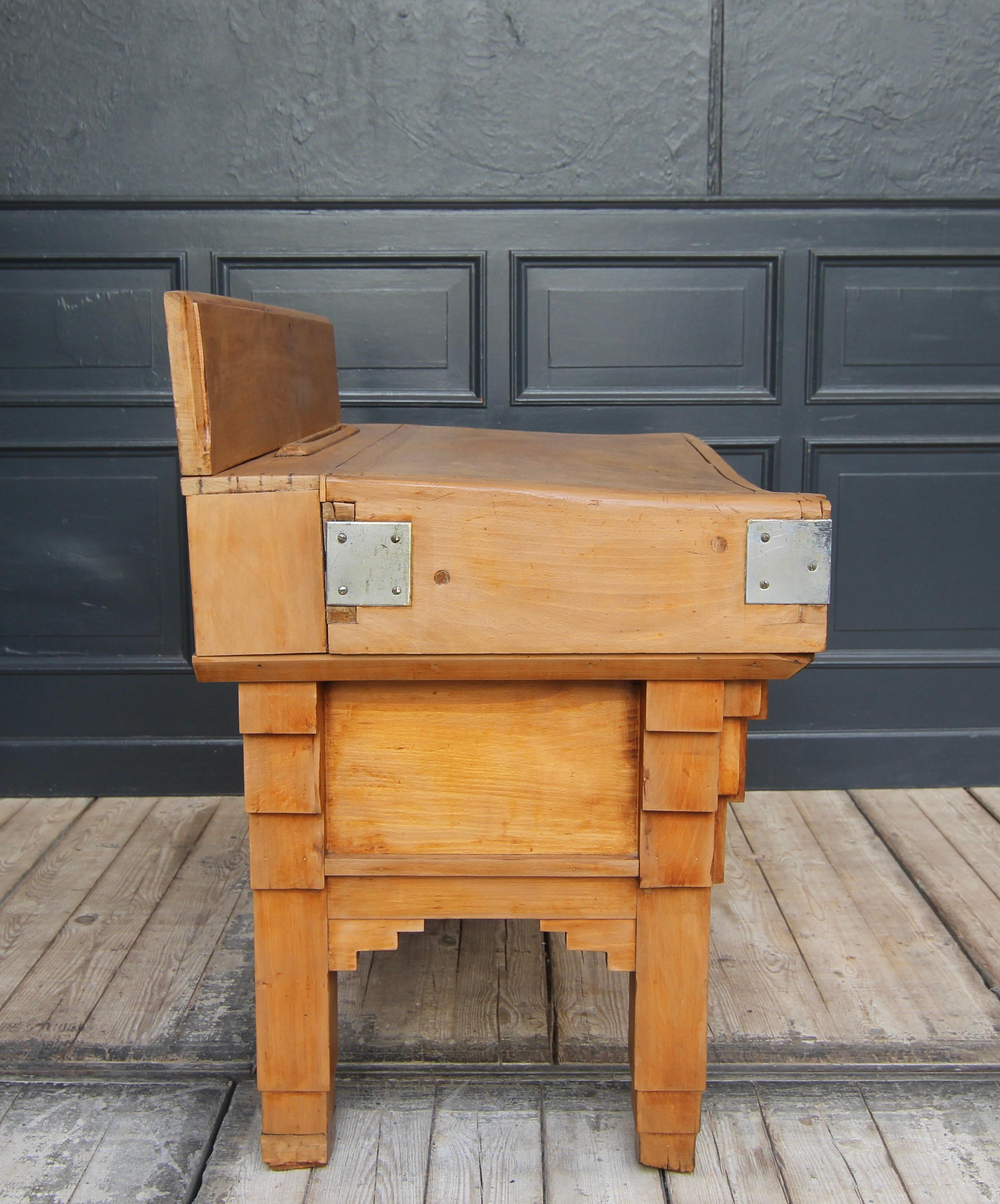 1930´s Art Deco Butcher Block Table For Sale 10