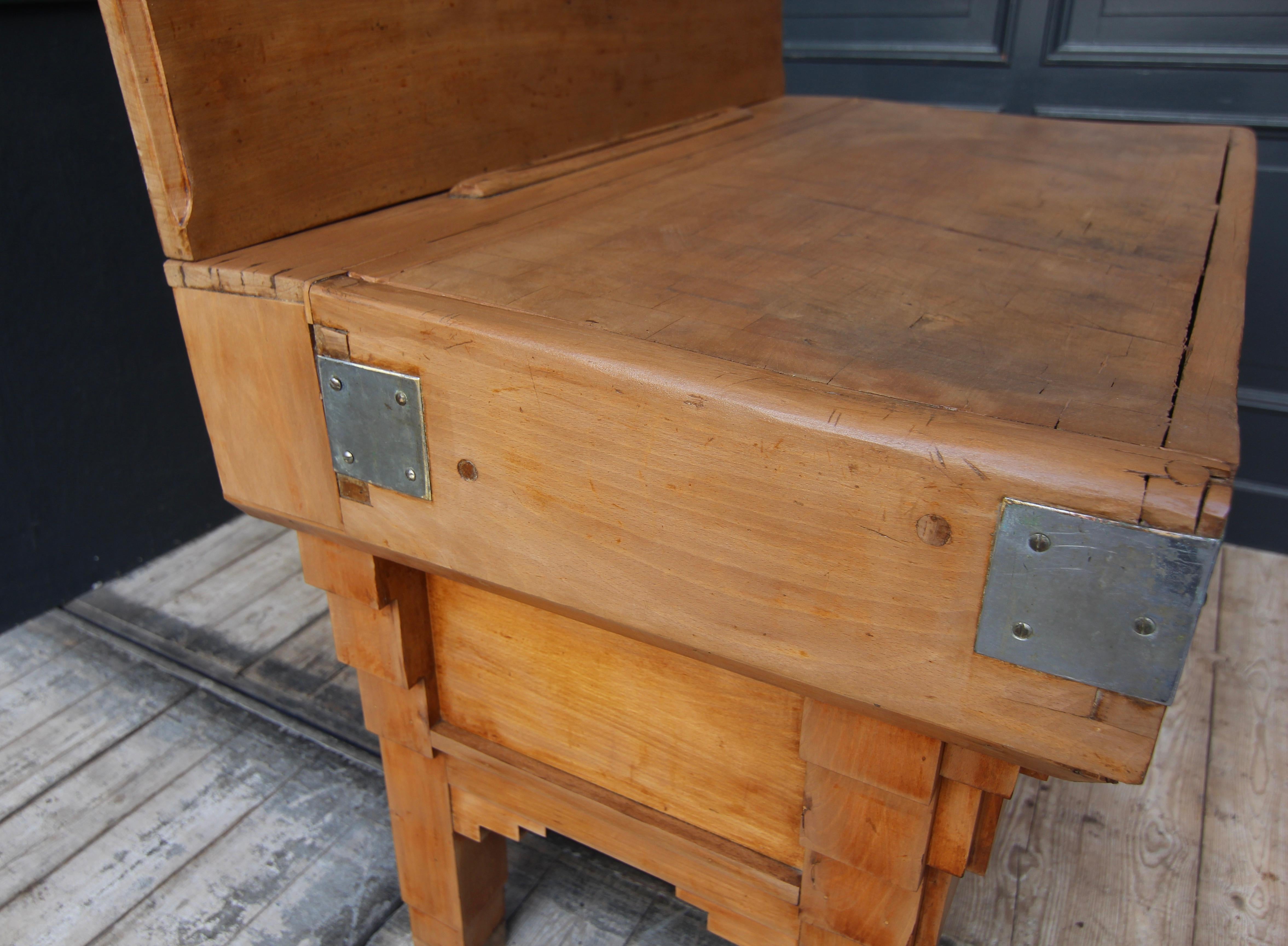 1930´s Art Deco Butcher Block Table For Sale 11
