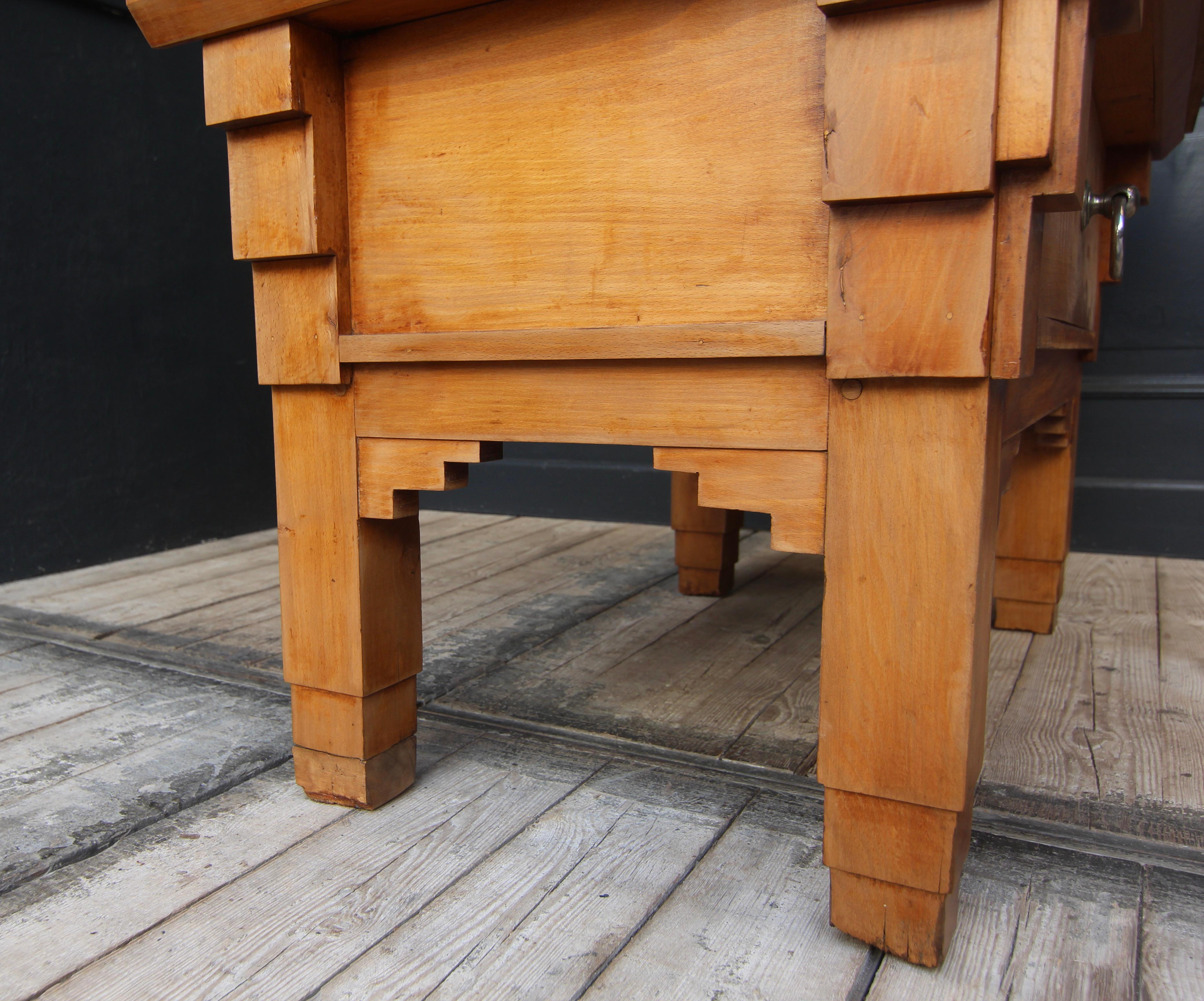 1930´s Art Deco Butcher Block Table For Sale 12