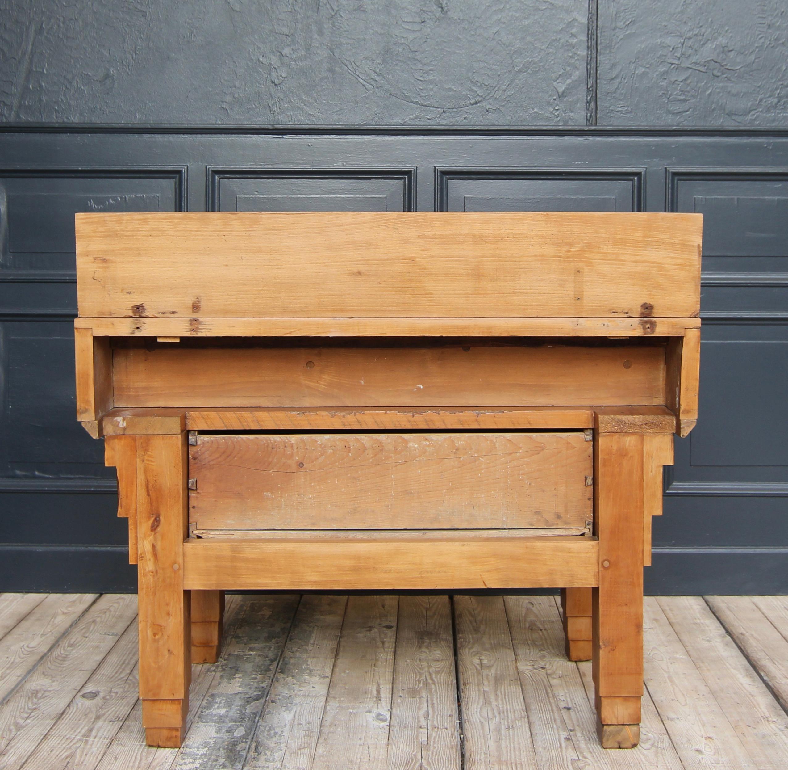 1930´s Art Deco Butcher Block Table For Sale 14