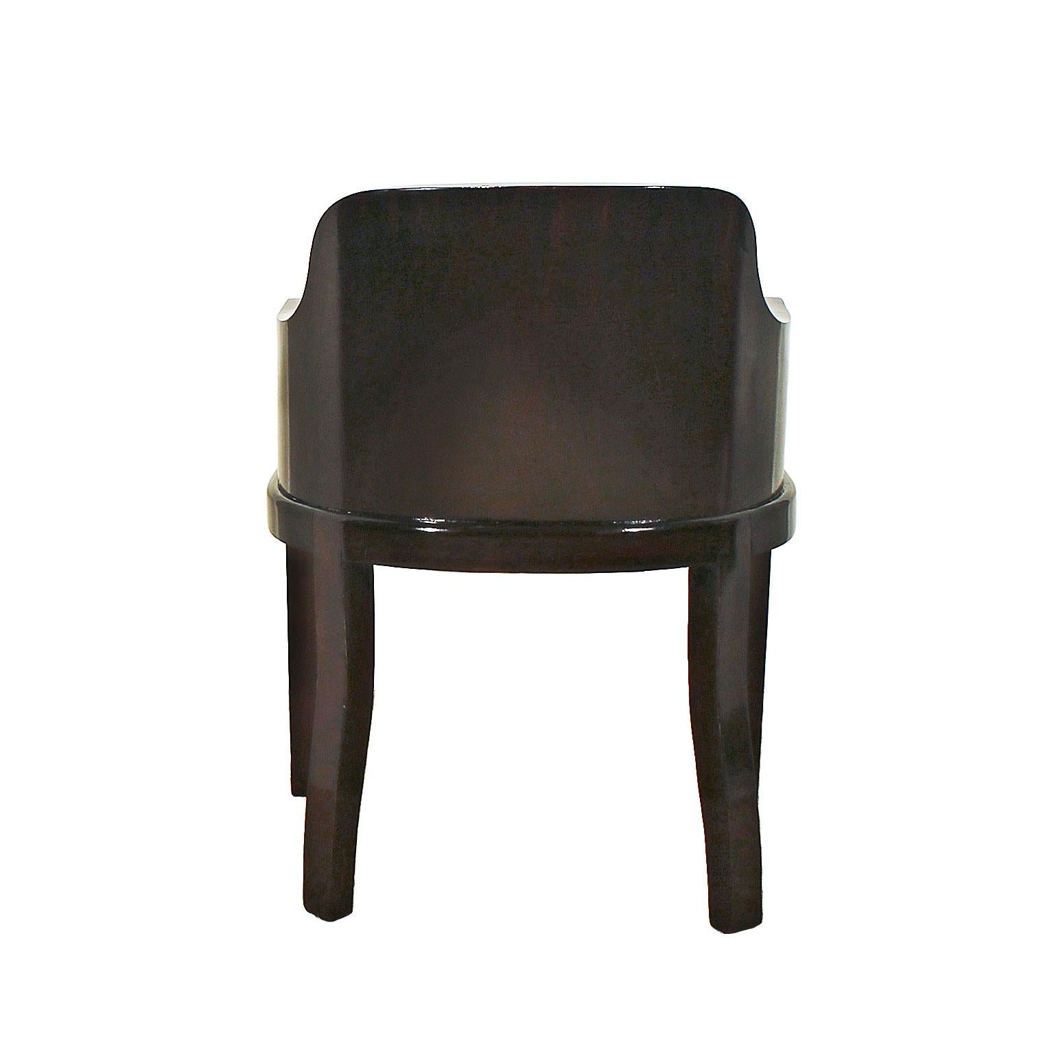 Belgian 1930´s Art Deco Desk Chair in Solid Oak, leather - Belgium For Sale