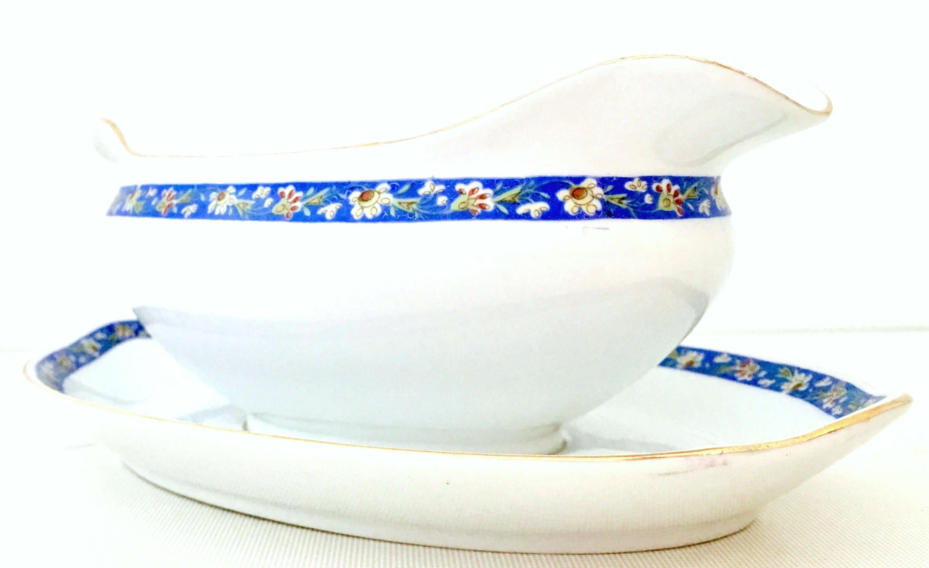 1930s Art Deco Japanese Porcelain and 22-Karat Gold Serving Piece, Set of 6 For Sale 5