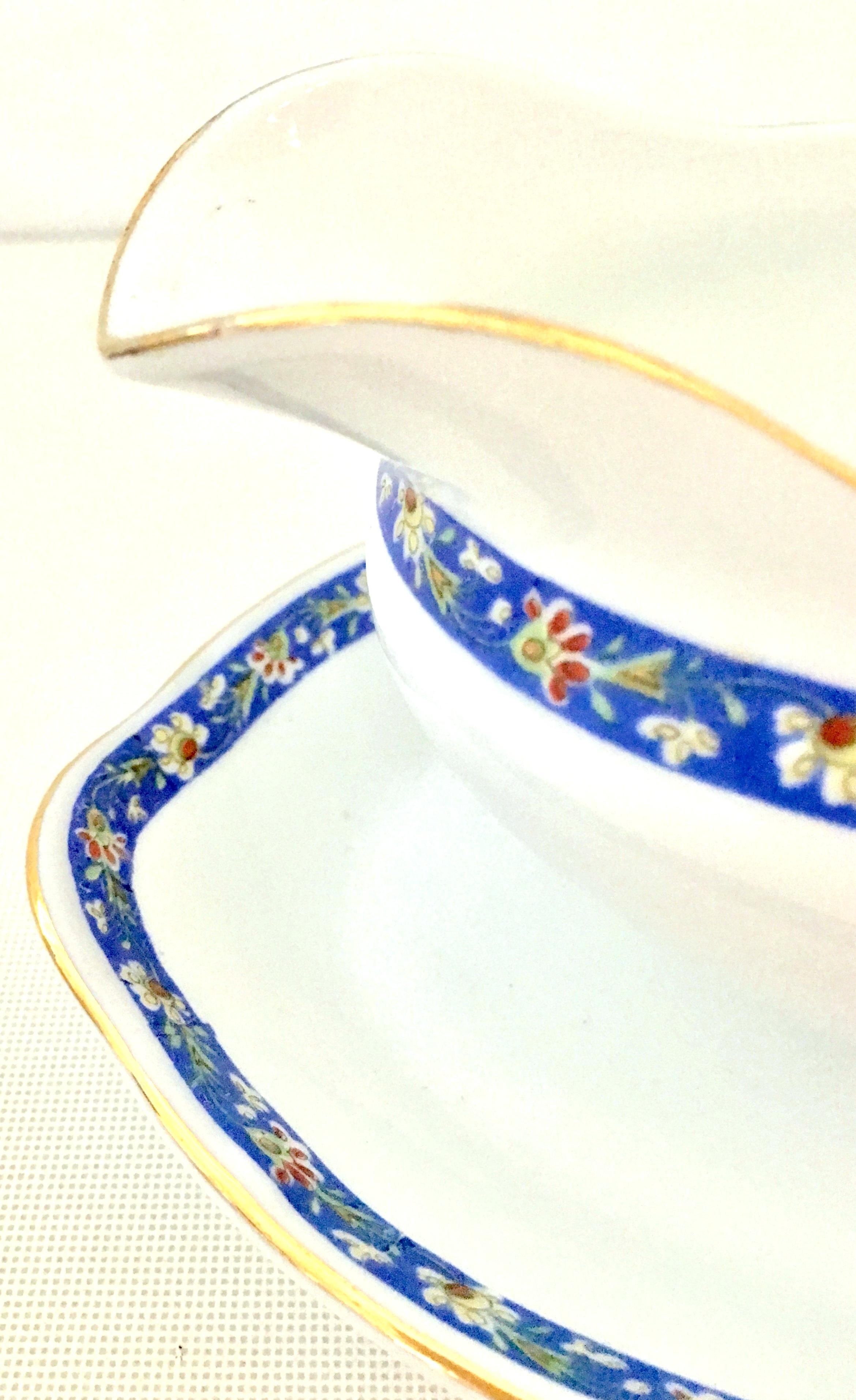 1930' S Art Deco Japanese Porcelain Blue & White Serving Piece Set/8 For Sale 7