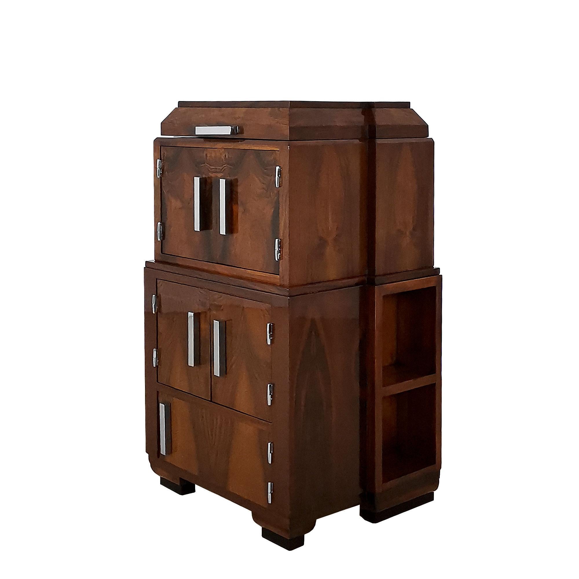 1930´s Art Deco Radio Cabinet Converted into a Bar or Auxiliary Cabinet,  France at 1stDibs