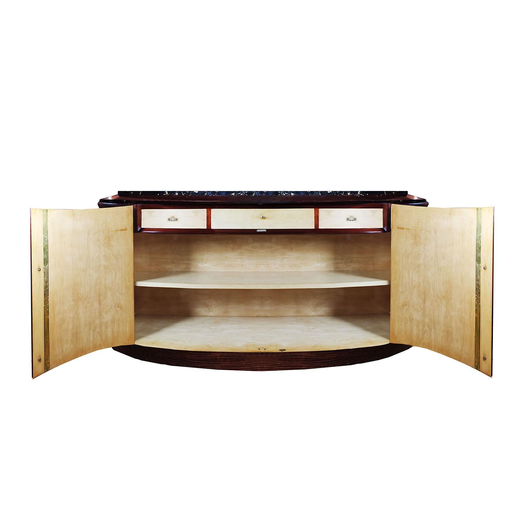 1930s Art Deco Sideboard by Sviadocht Fr�ères, Mahogany, Oak, Sycamore, France In Good Condition In Girona, ES