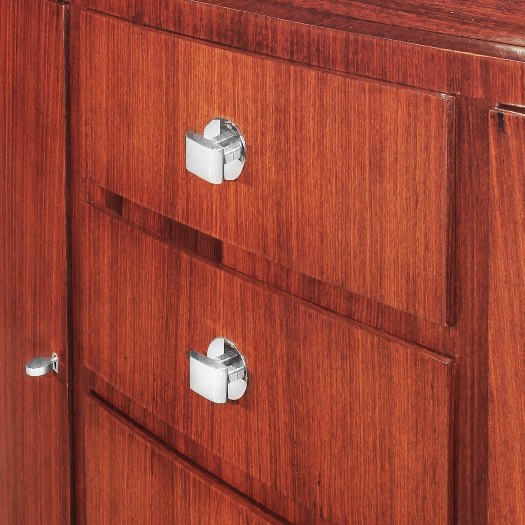 1930´s Art Deco Sideboard In Mahogany and Bronze - France 5