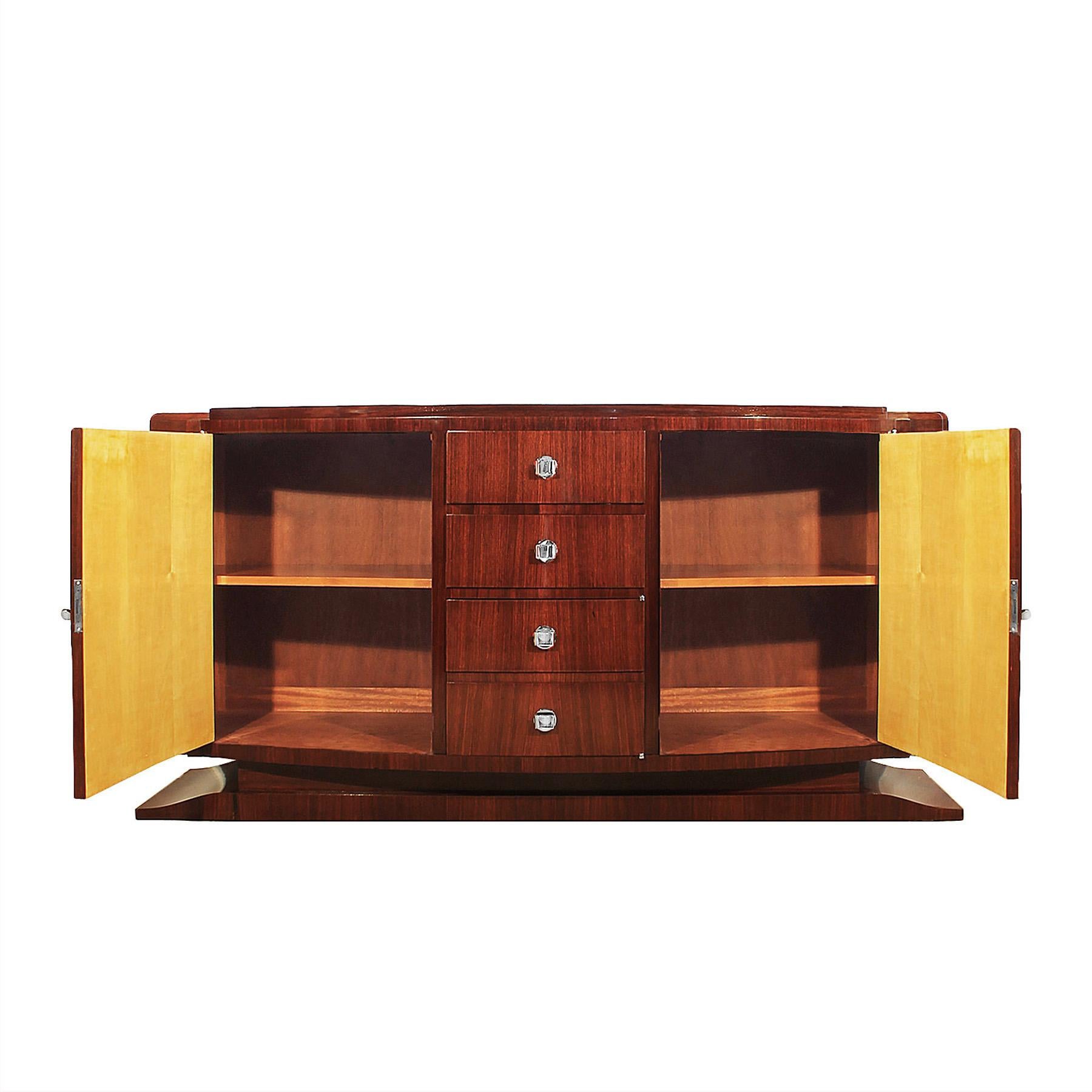 1930´s Art Deco Sideboard In Mahogany and Bronze - France For Sale 1
