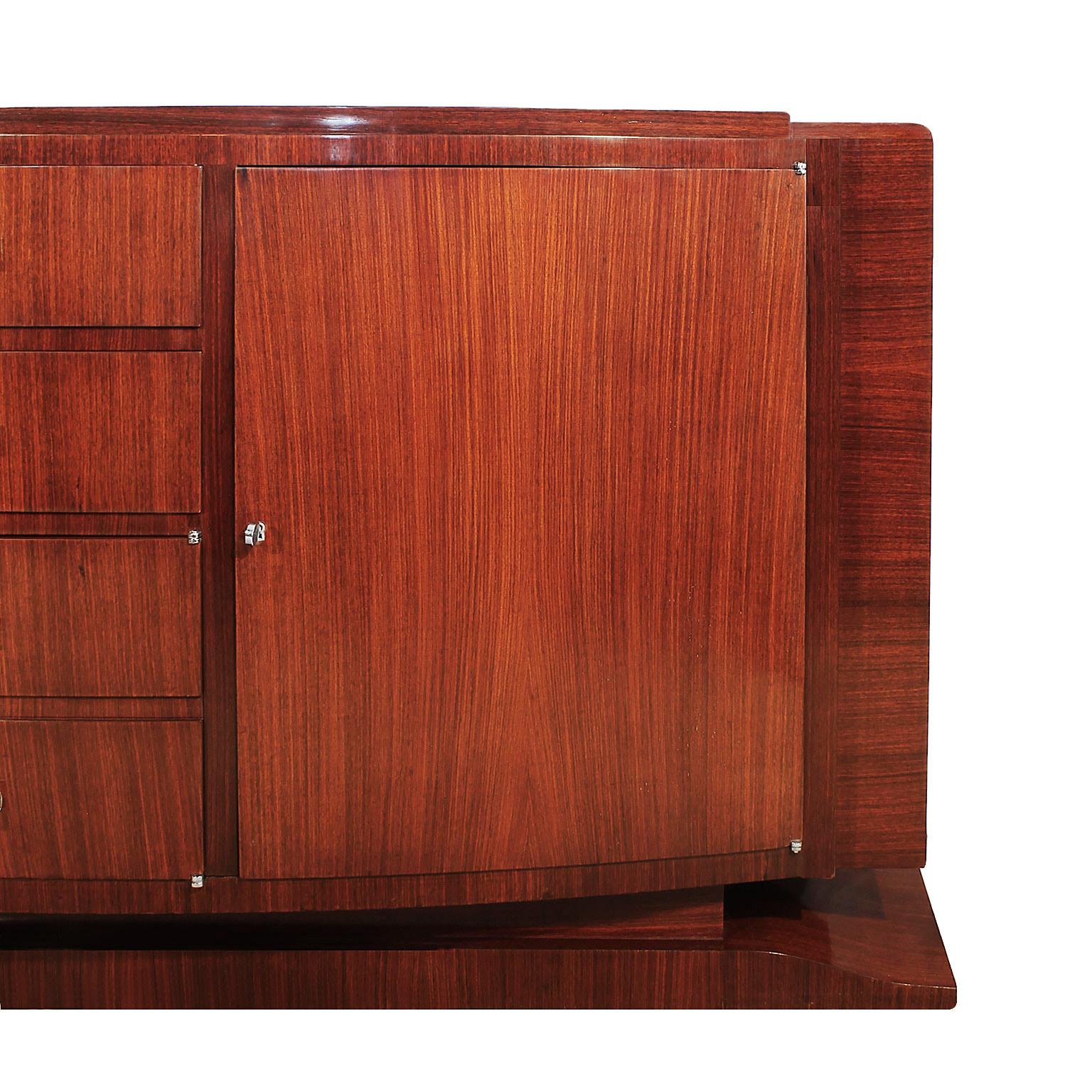 1930´s Art Deco Sideboard In Mahogany and Bronze - France For Sale 3