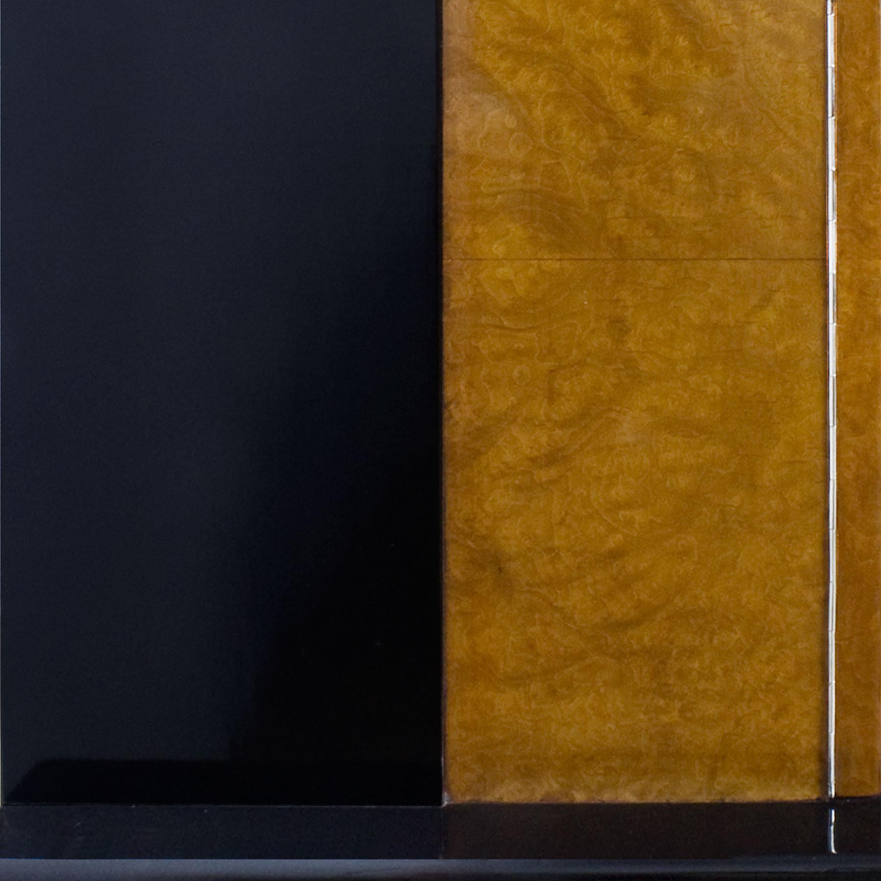 1930s Art Deco Sideboard, Maple, Zebrano, Cherrywood, Black Lacquer - Italy For Sale 4