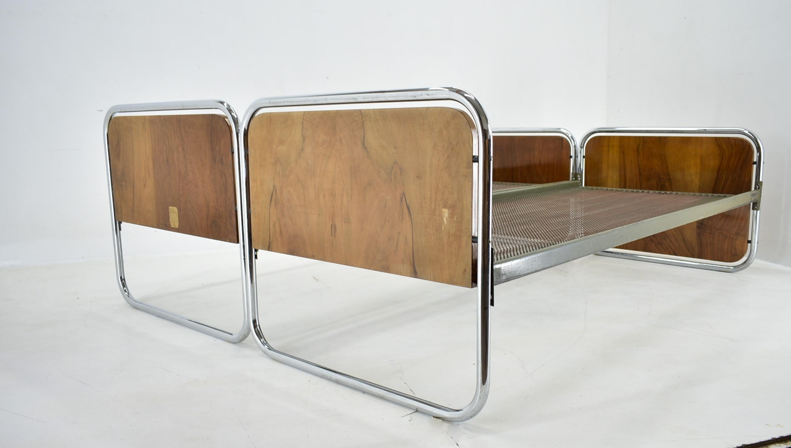 1930´S Bauhaus Tubular Steel Beds, by Beck Arnošt for Mucke-Melder 13
