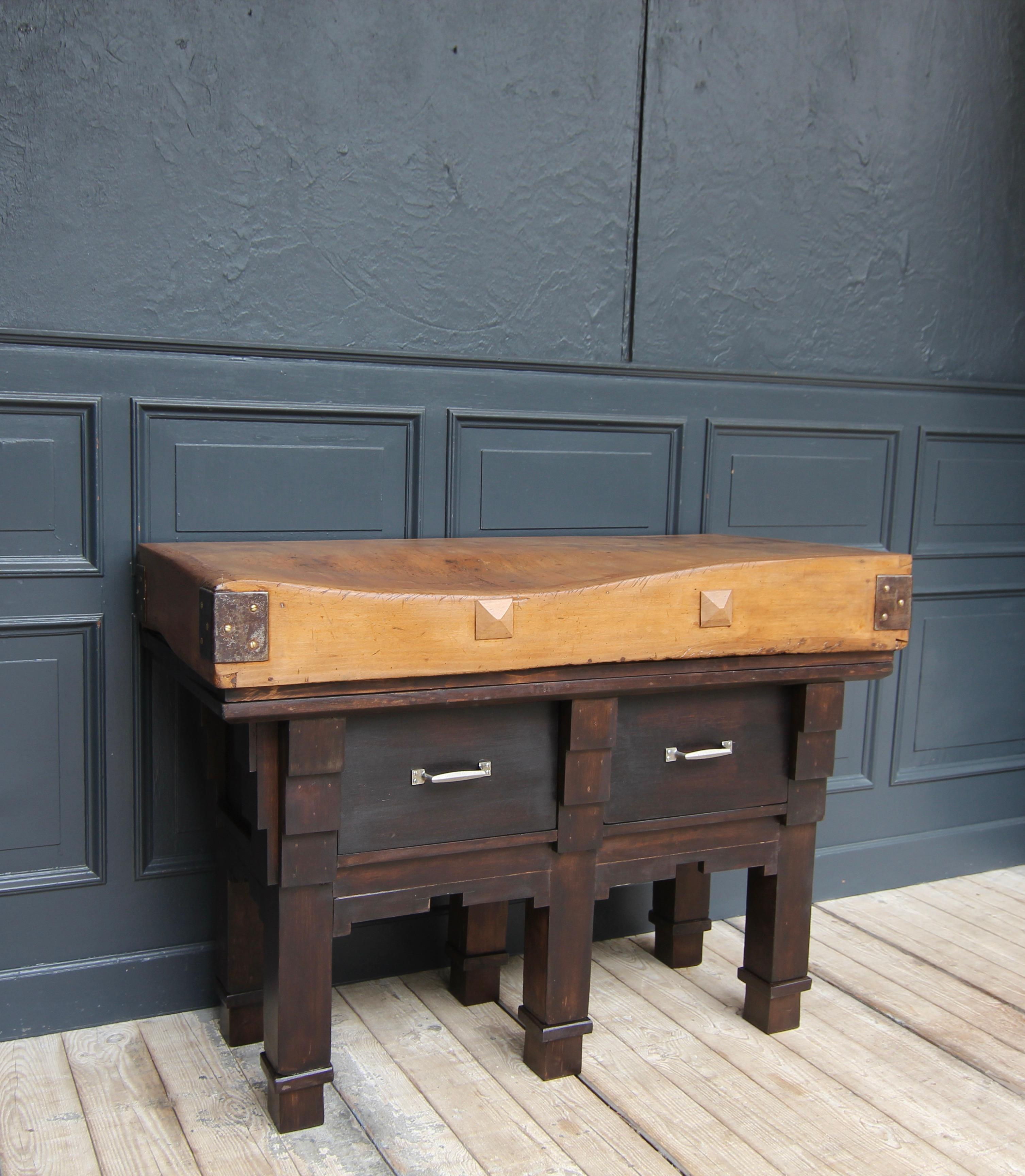 Beech 1930´s Butcher Block Table