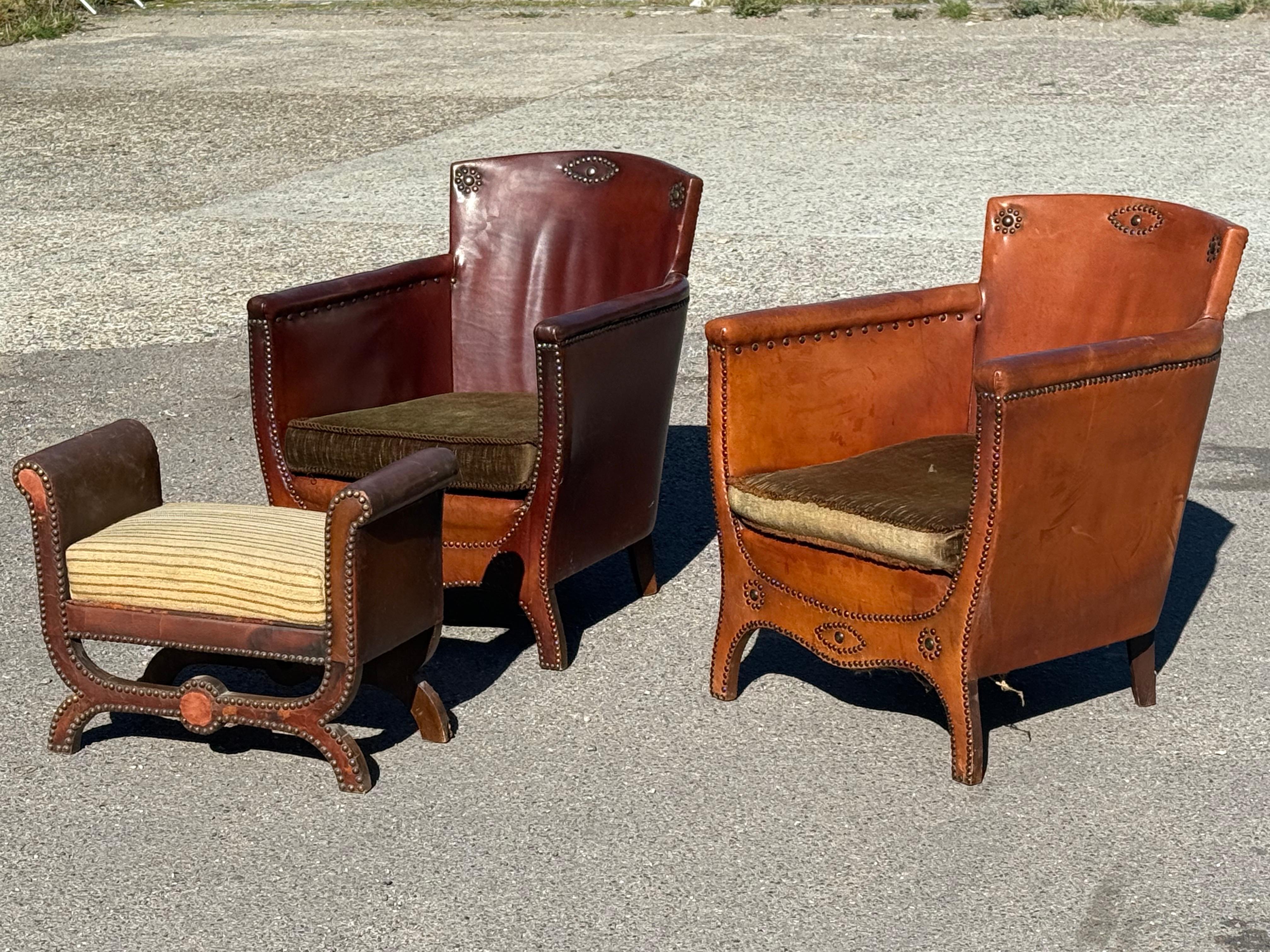 Otto Schultz, chaises longues et ottomanes des années 1930, par Boet AB, Suède. en vente 7