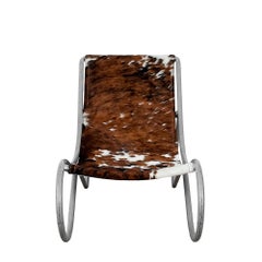 1930´S Pair of Art Deco Deck Chairs in Aluminum and Leather - Italy