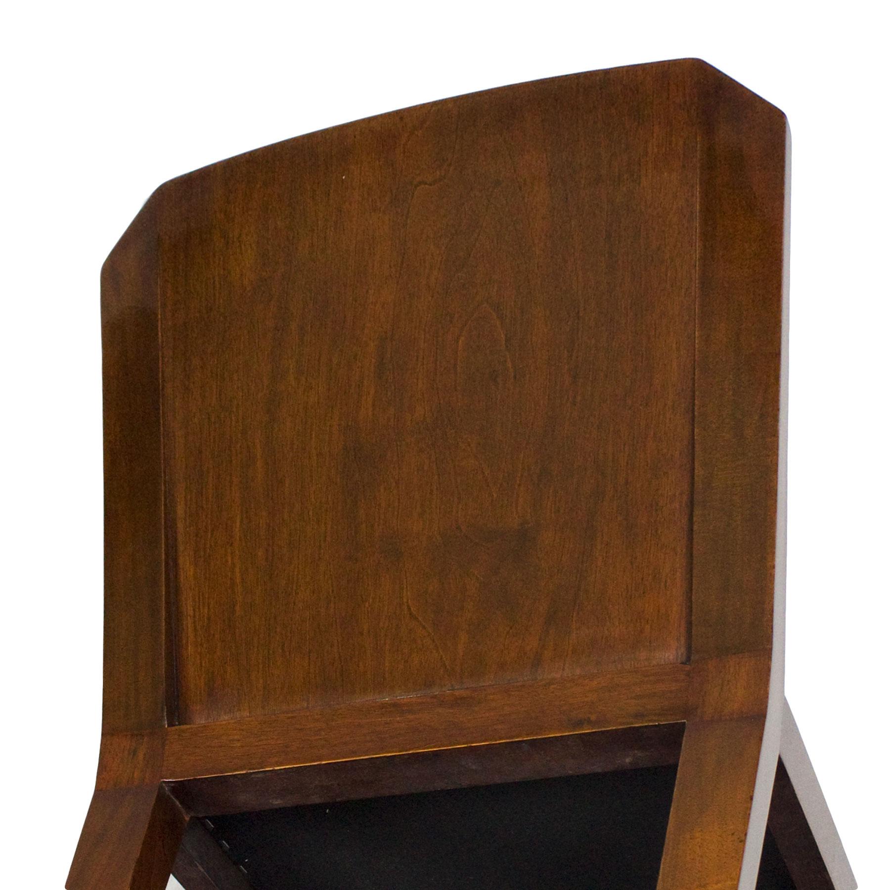 Satz von sechs Art-Déco-Stühlen aus Nussbaum, Makassar-Furnier und Samt – Frankreich, 1930er Jahre im Angebot 9