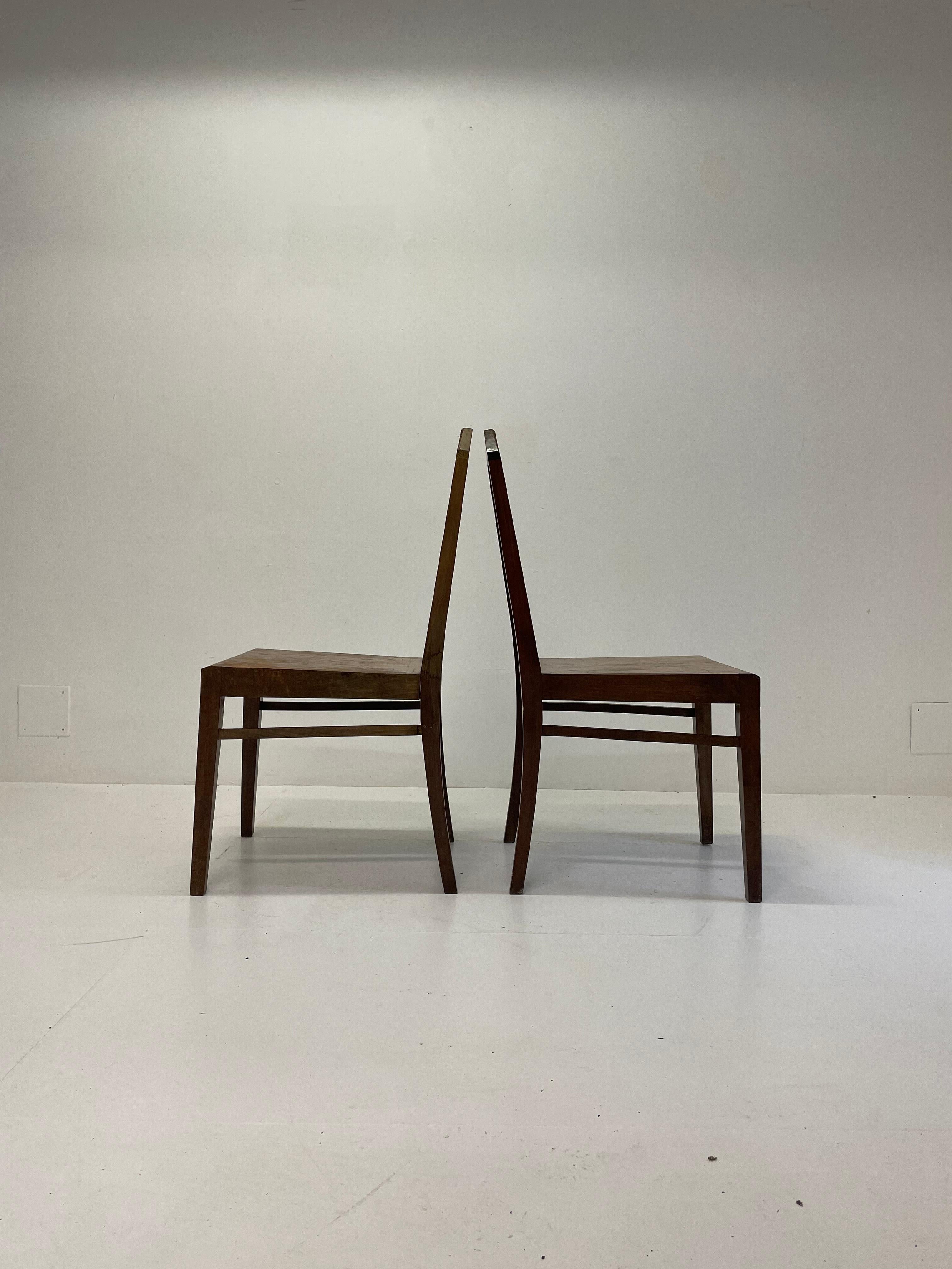 1930. Set 2 chairs by Rudolf Steiner In Good Condition In Perpignan, FR