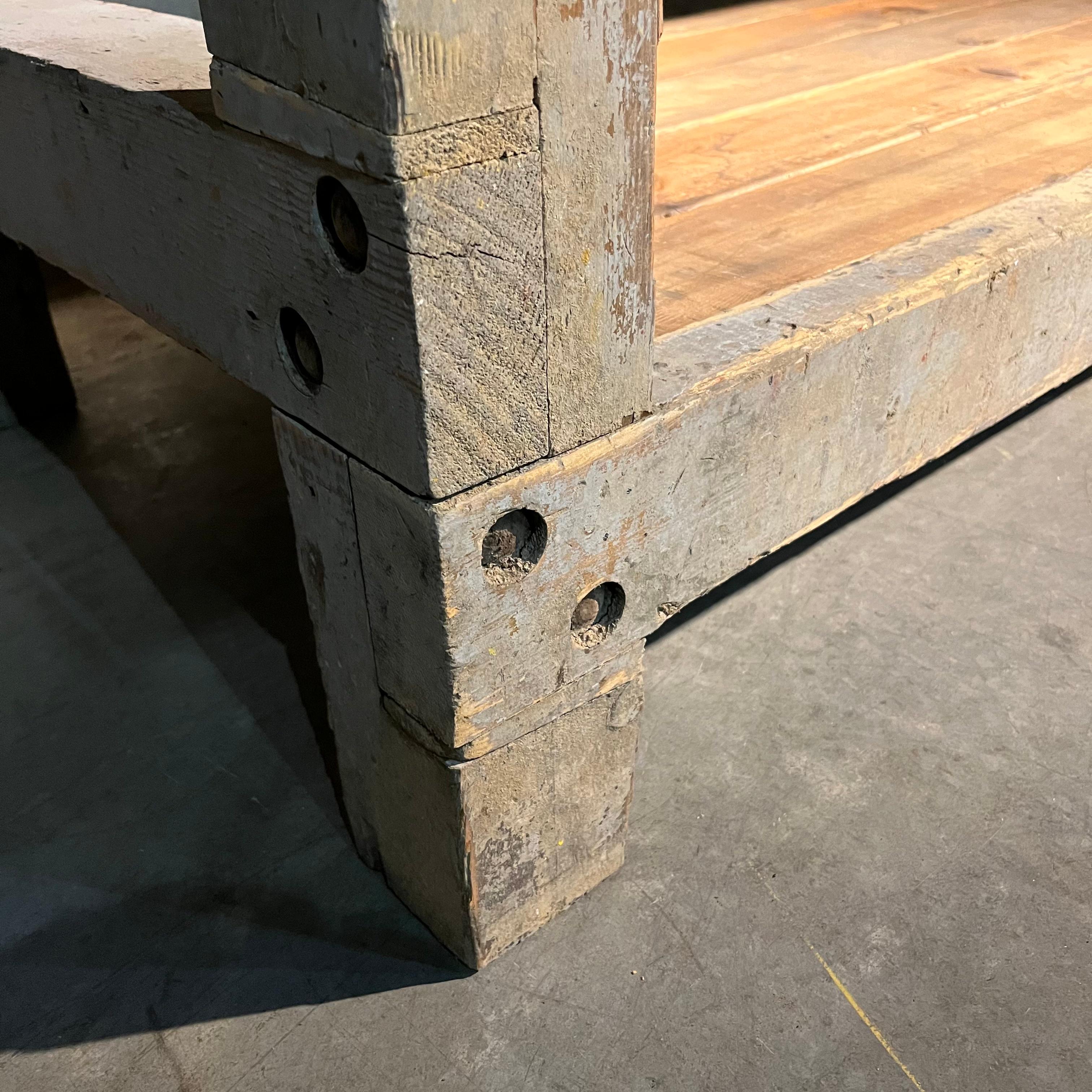 1930 Solid Carpenter Industrial Work Bench  3