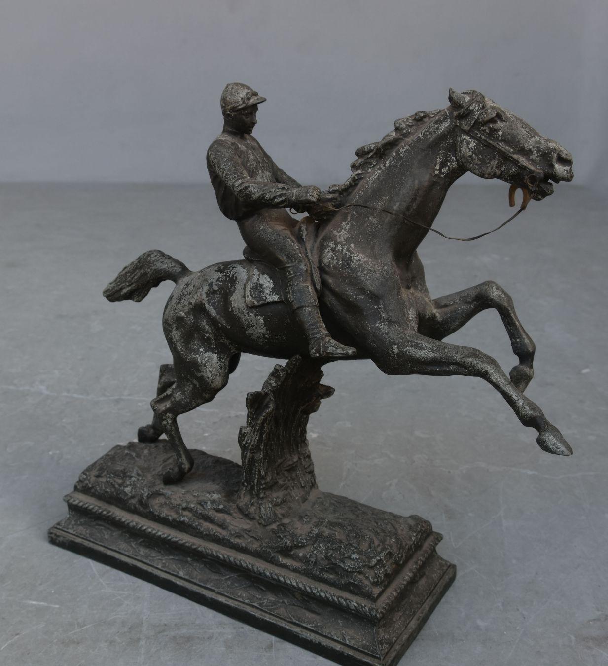 spelter horse statues
