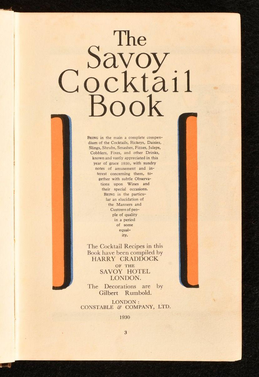 1930 The Savoy Cocktail Book In Good Condition For Sale In Bath, GB