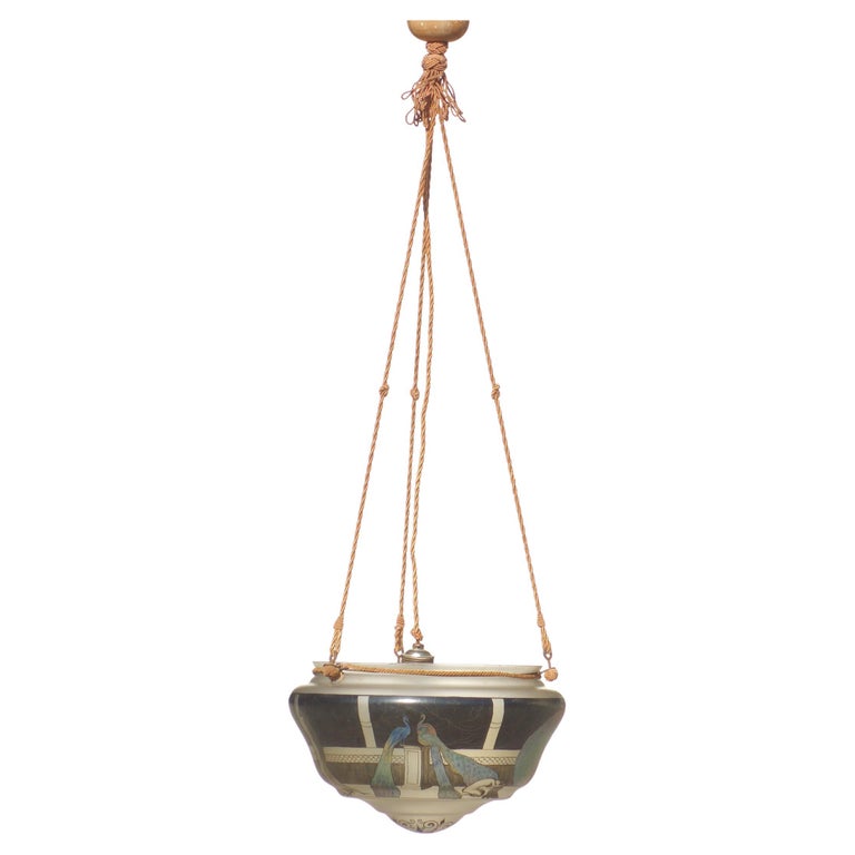 1930 Vedar luigi Fontana Art Deco Murano Glass Ceiling Lamp For Sale