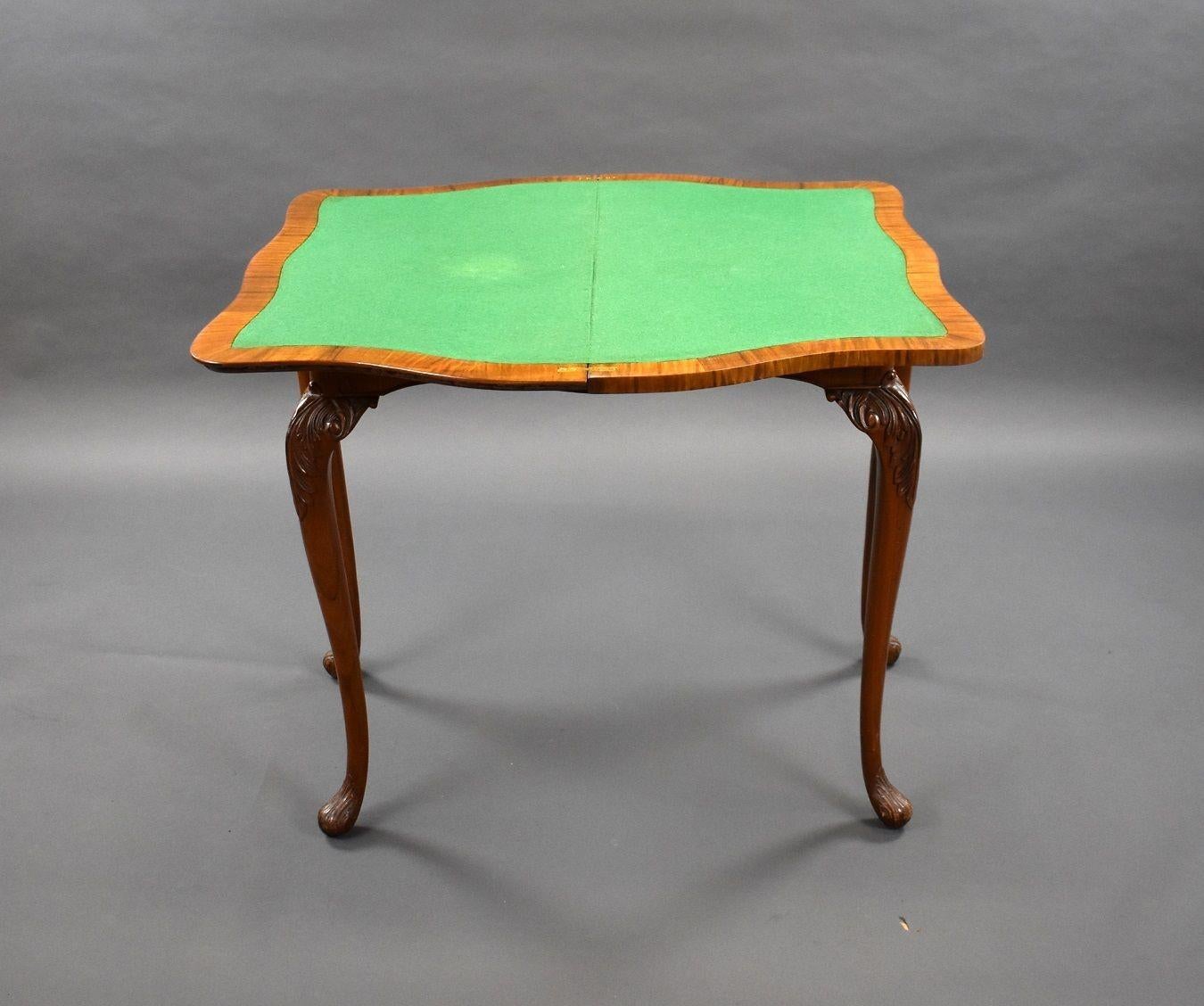 1930 Walnut Card Table 1