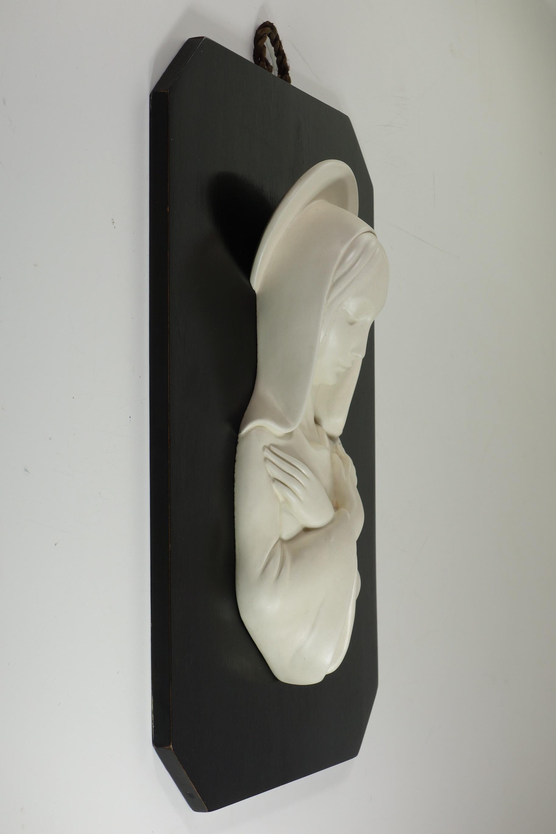italien 1930 by Zaccagnini Italian Art Deco Ceramic Madonna Figure en vente