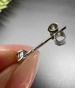 1930s 0.25 Total Carat Diamonds Set in new 9ct White Gold 4 Claw Stud Earrings