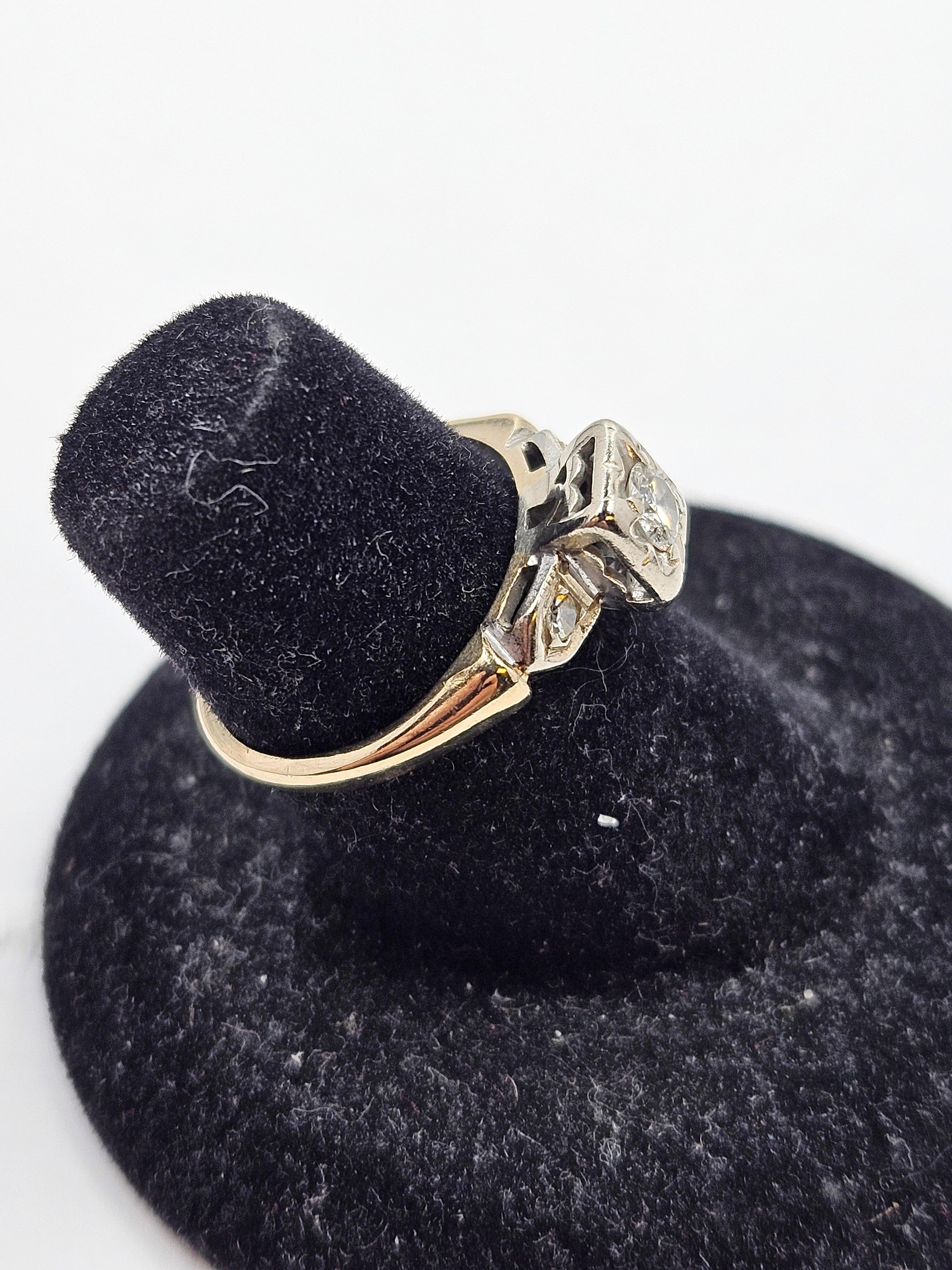 Women's 1930's 14K Diamond Engagement Ring For Sale
