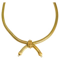 1930's 14k Gold Tubogas Necklace