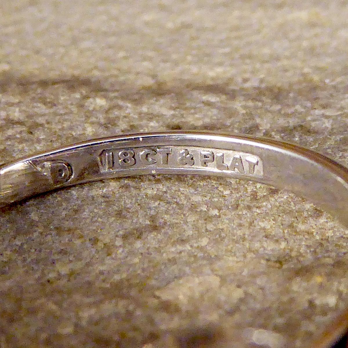 1930er Jahre Verlobungsring mit 1,77 Karat rundem Diamanten im Brillantschliff in 18 Karat&Platin Damen im Angebot