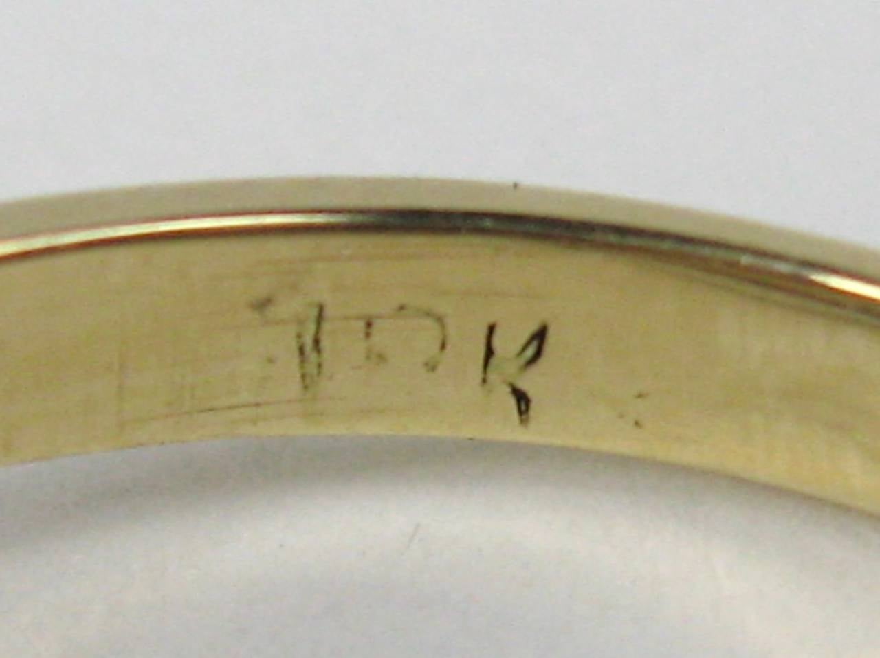 Women's or Men's 18 Karat Gold Griffin Talon Turquoise Ring 1930s  For Sale