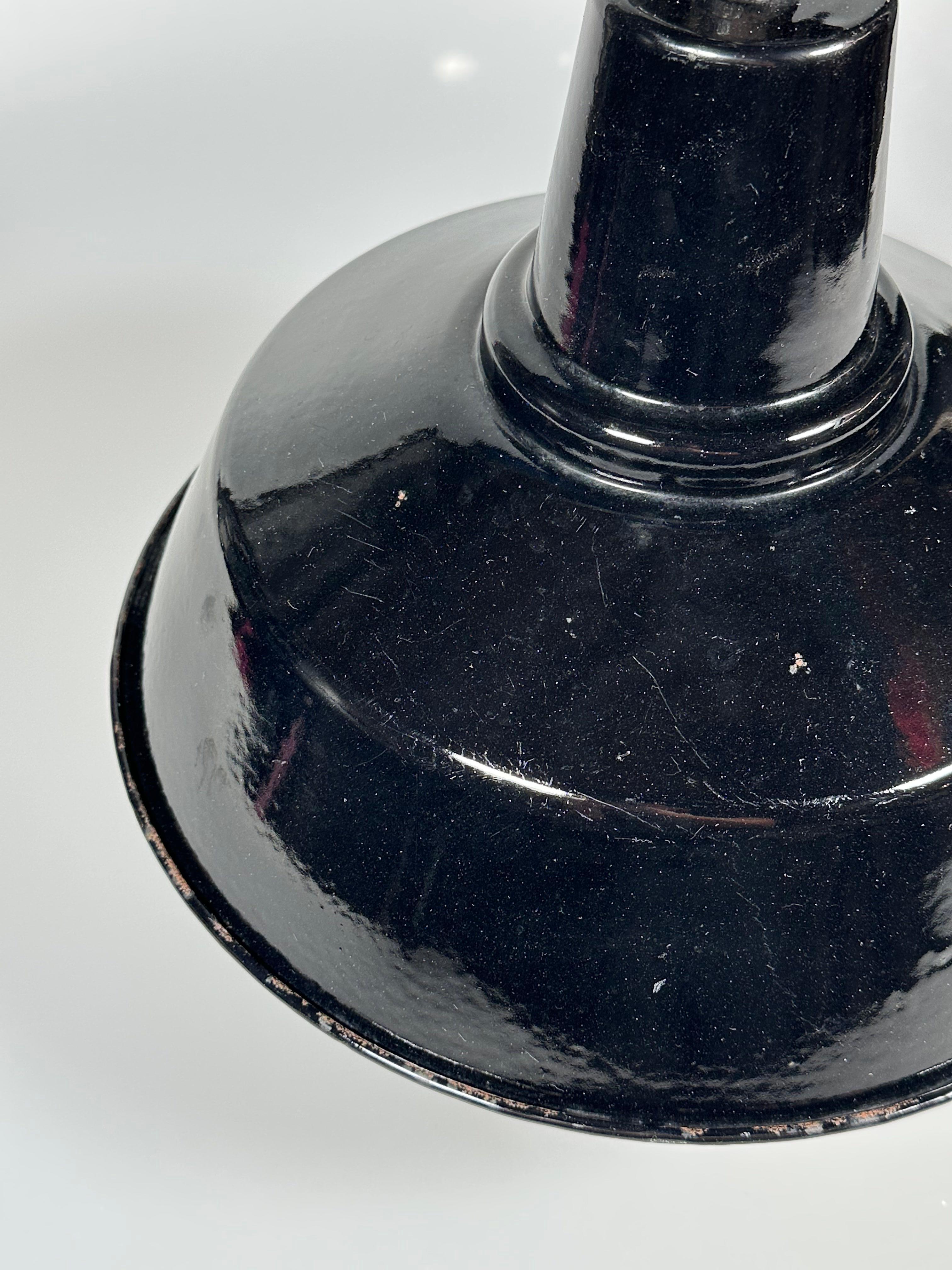 1930s/1940s Ceiling Lamp Industrial Lamp Enamel Loft Metal Bauhaus Design For Sale 1
