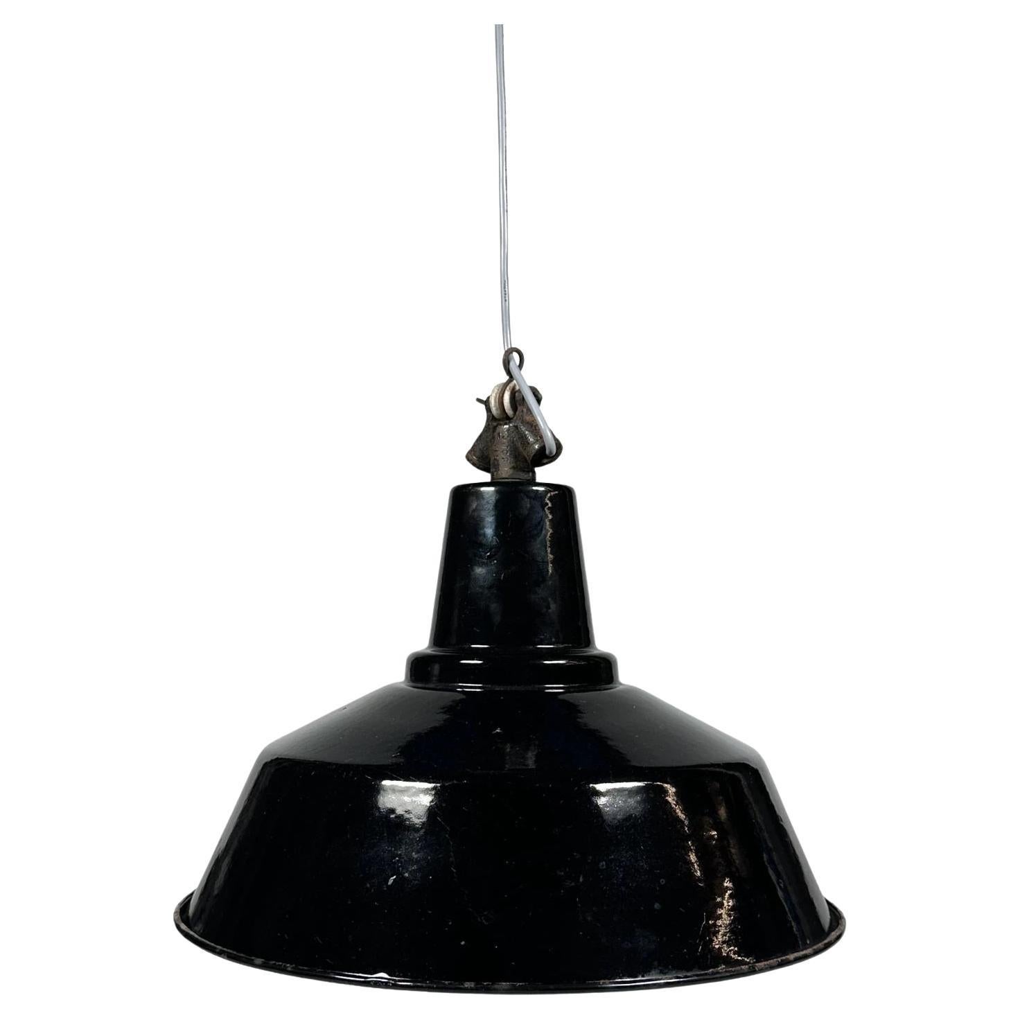 1930s/1940s Ceiling Lamp Industrial Lamp Enamel Loft Metal Bauhaus Design