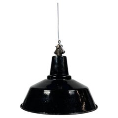 1930s/1940s Ceiling Lamp Industrial Lamp Enamel Loft Metal Bauhaus Design