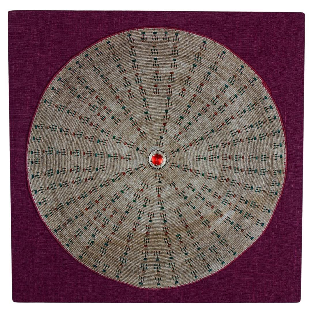 Tapa tejida para olla de cerveza de los años 1930-1940, Camerún
