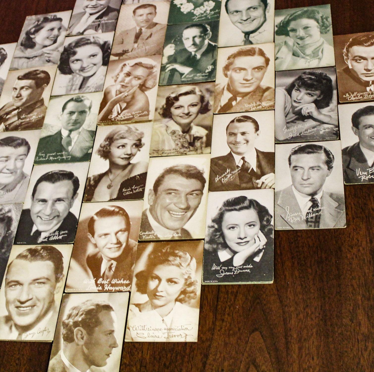 1930’s-1950’s Collection of 95 Vintage Movie Star Penny Arcade Trading Cards For Sale 4