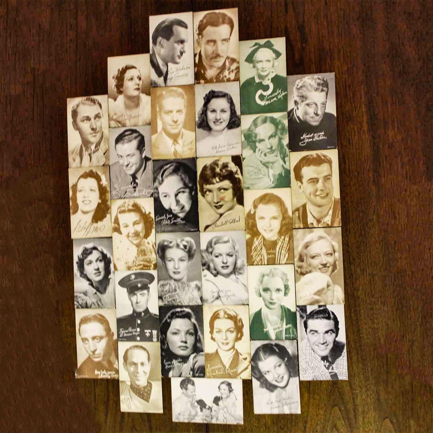 Other 1930’s-1950’s Collection of 95 Vintage Movie Star Penny Arcade Trading Cards For Sale