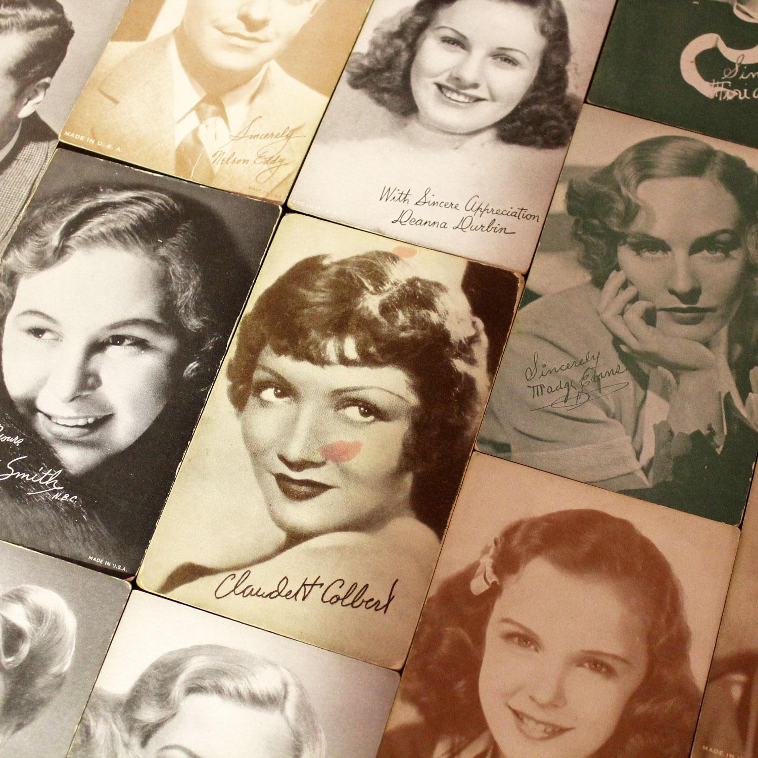 20th Century 1930’s-1950’s Collection of 95 Vintage Movie Star Penny Arcade Trading Cards For Sale