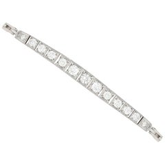 1930s 2.02 Carat Diamond White Gold Bracelet