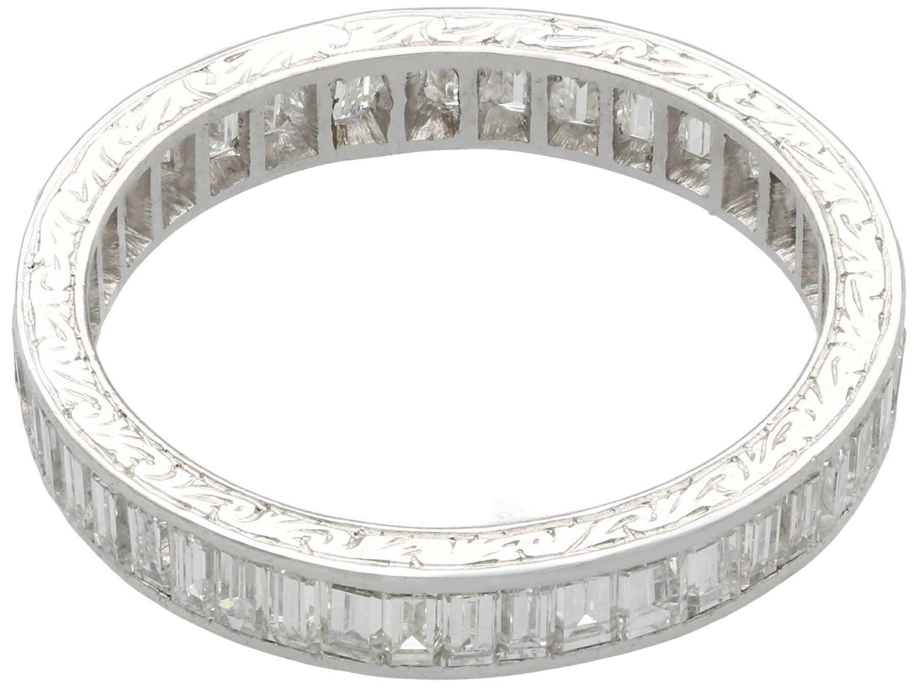 1930s 3.80 Carat Diamond and Platinum Eternity Ring In Excellent Condition In Jesmond, Newcastle Upon Tyne