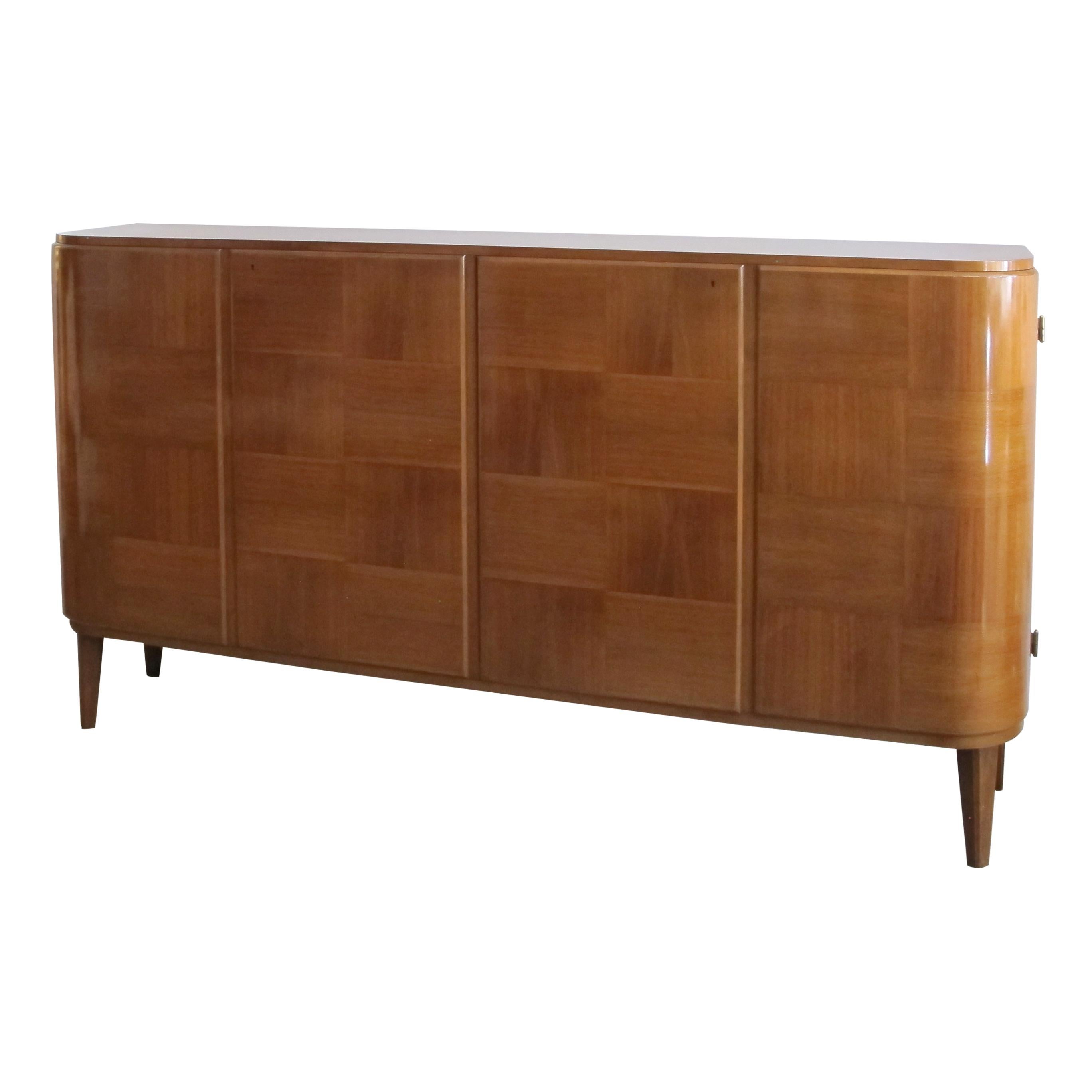 Mid-Century Modern 1930s/40s Art Deco Rare Sideboard with Curved edges by Carl Axel Acking 
