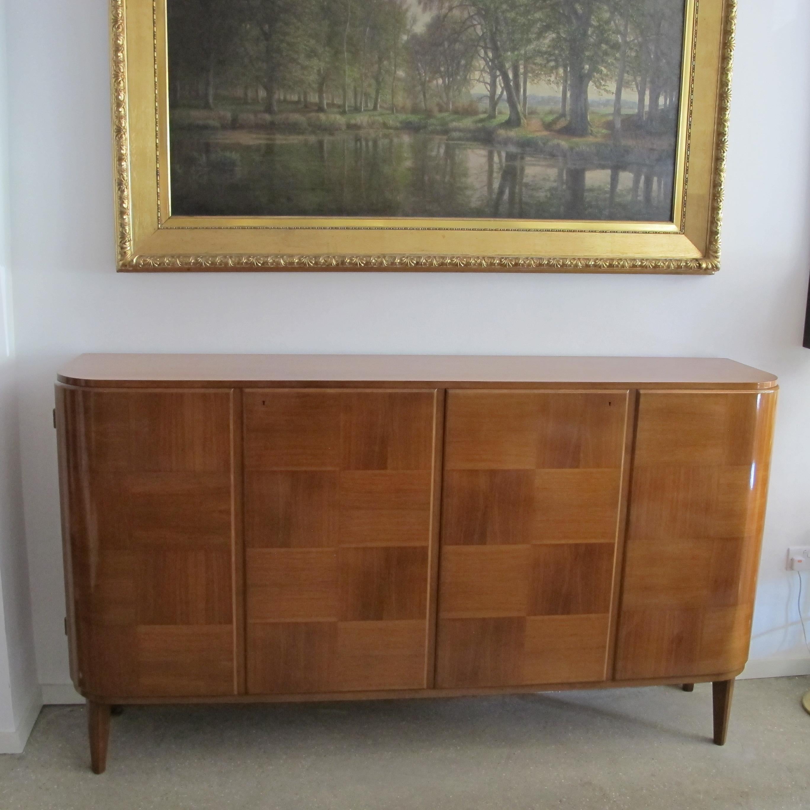 1930s/40s Art Deco Rare Sideboard with Curved edges by Carl Axel Acking  2
