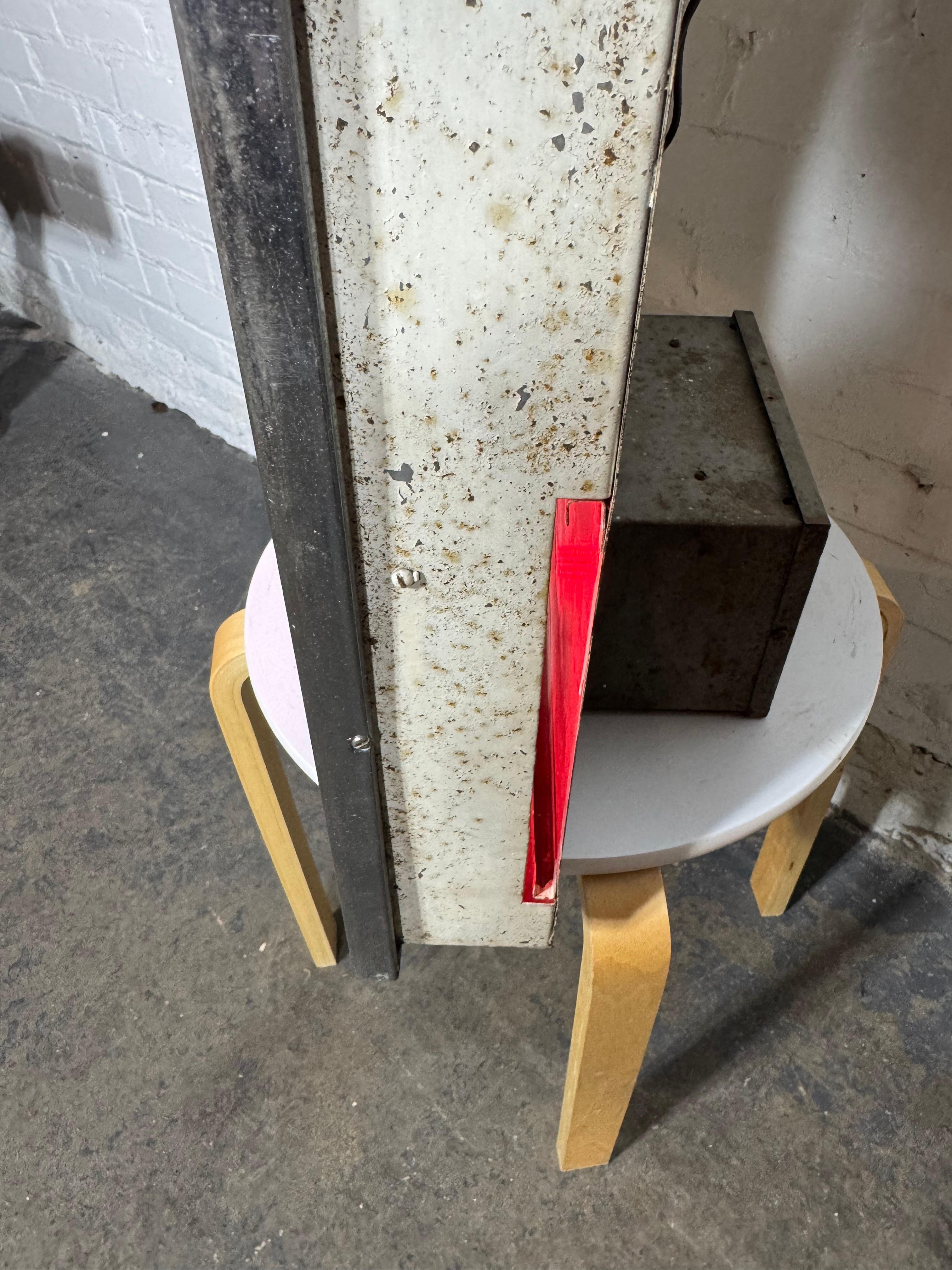 1930's /40's Art Deco Red Neon Advertizing Clock In Good Condition For Sale In Buffalo, NY