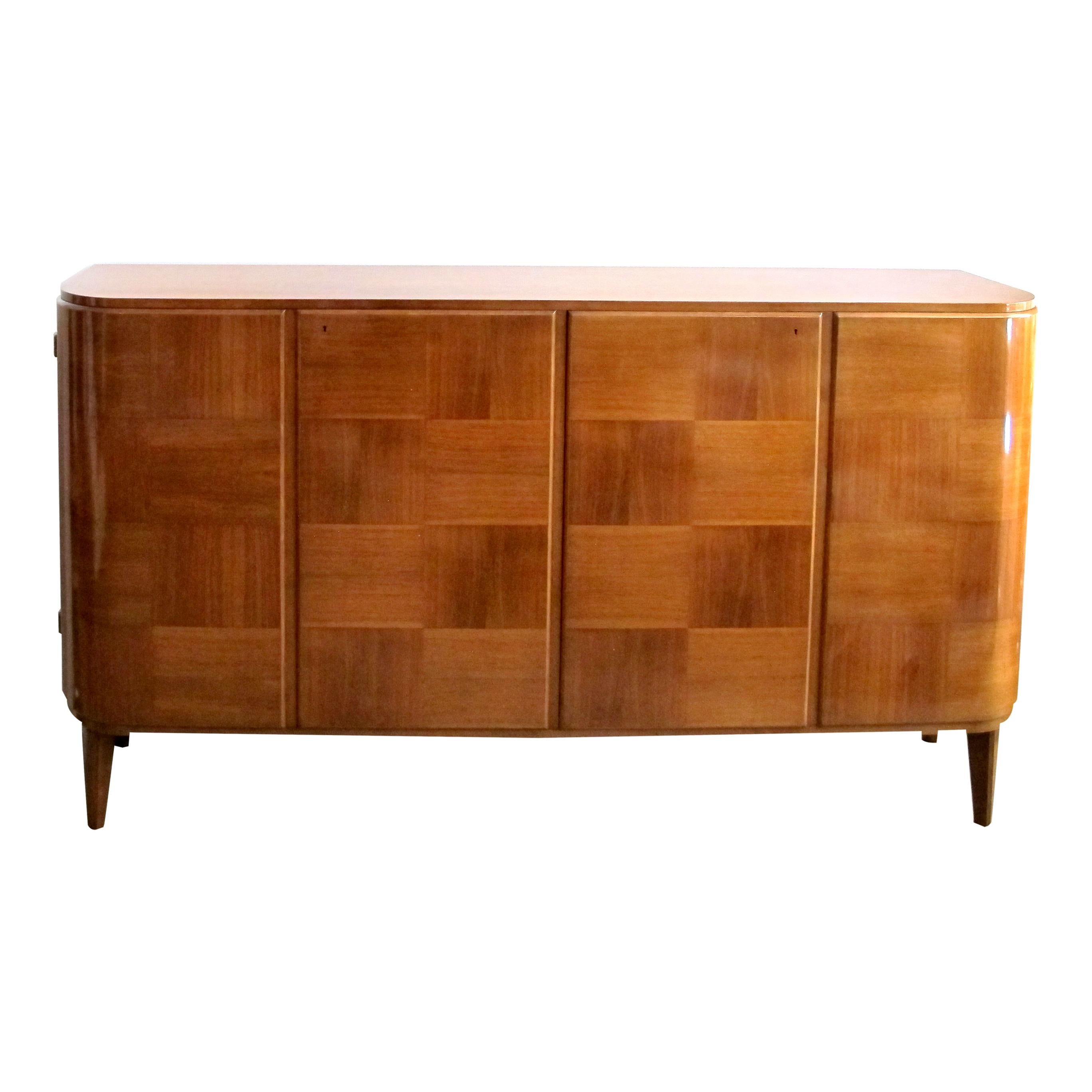 1930s/40s Art Deco Sideboard with Curved edges by Carl Axel Acking for Bodafors