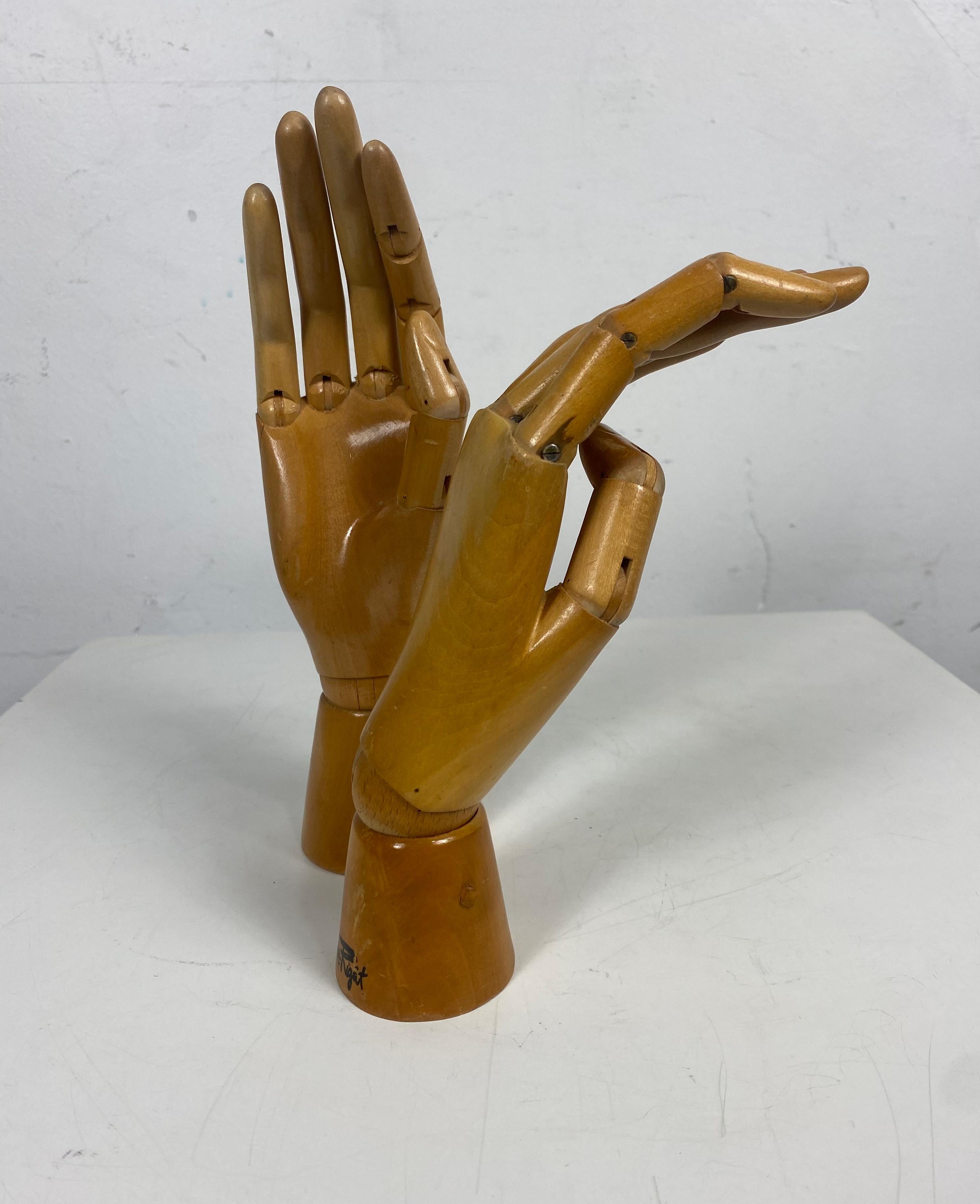 wooden drawing hand