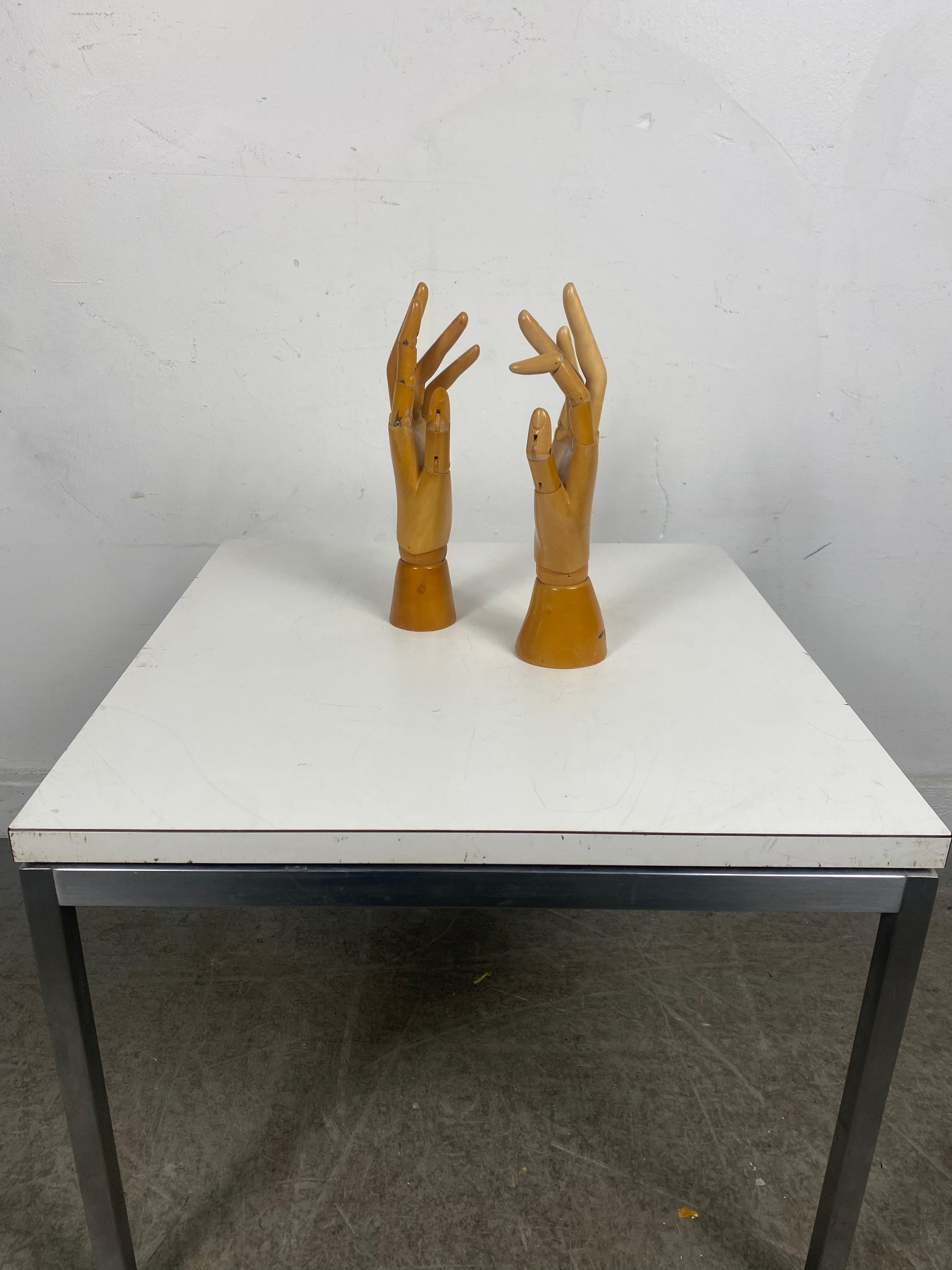Mid-20th Century 1930s/ 1940s Articulated Wooden Hands, Artist Model, Drawing Tool, Belgium
