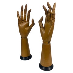 1930s/ 40s Articulated Wooden Hands, Artist Model, Drawing Tool, France