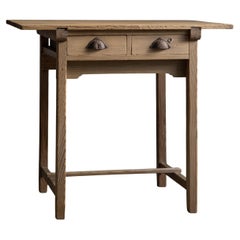 Escritorio japonés wabi sabi de los años 30-40, mesa auxiliar, japandi orgánico