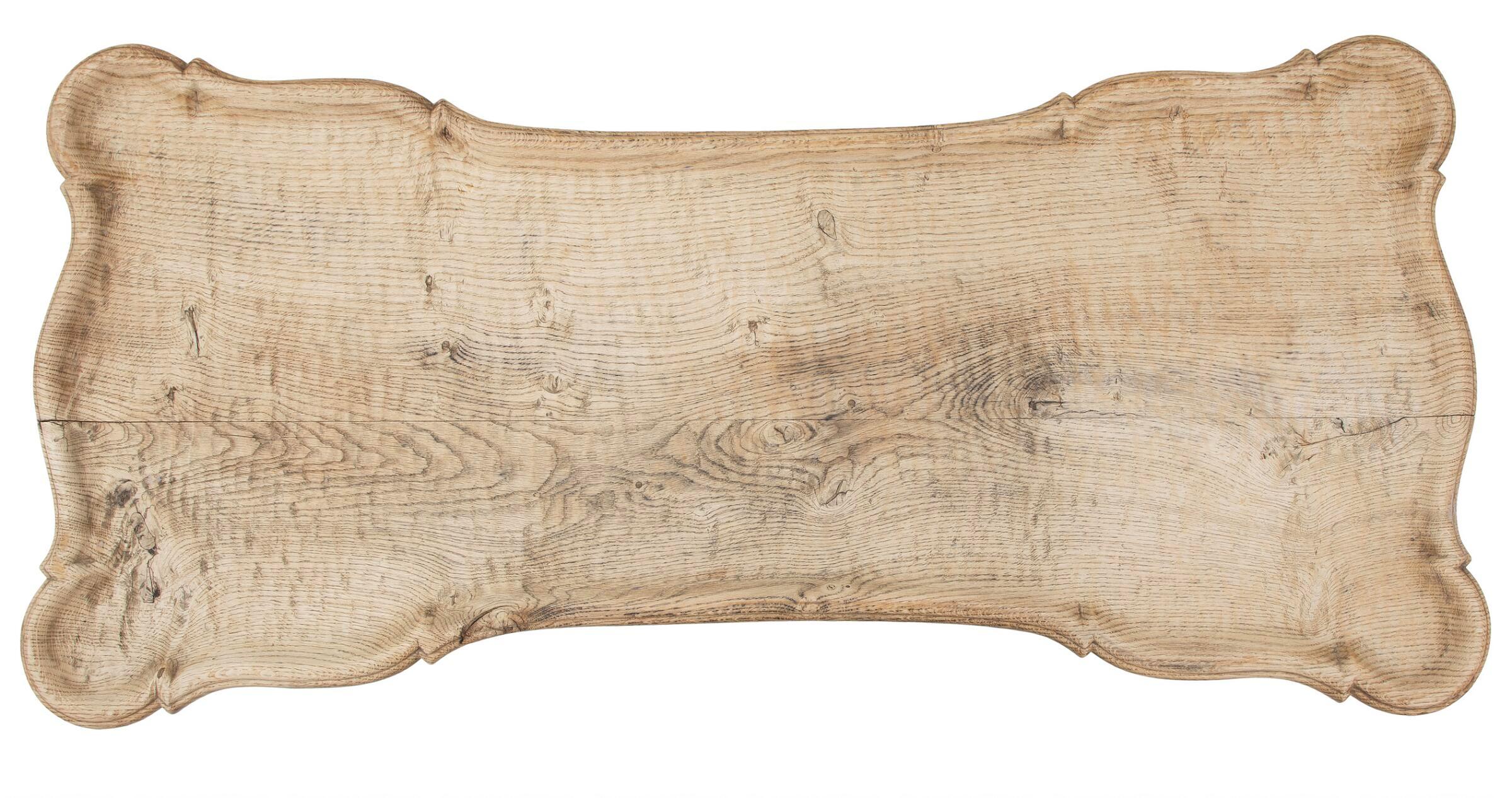 Scandinavian Modern 1930s-50s Frits Henningsen Solid Oak Coffee Table with Cabriole Legs